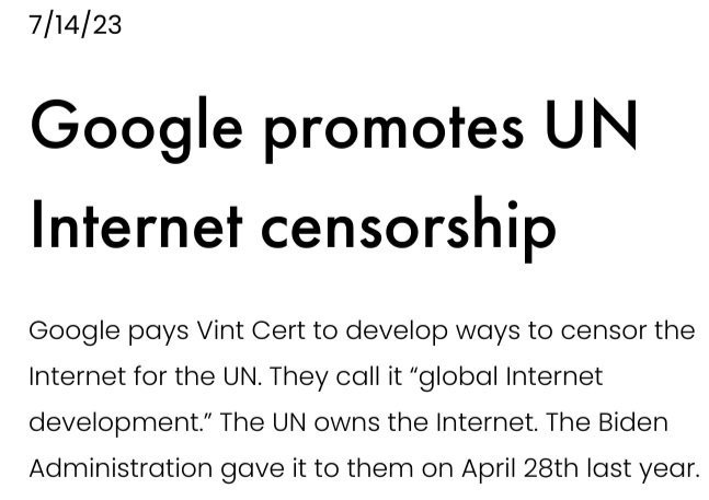 New global internet censorship began today Google+promotes+UN+censorship