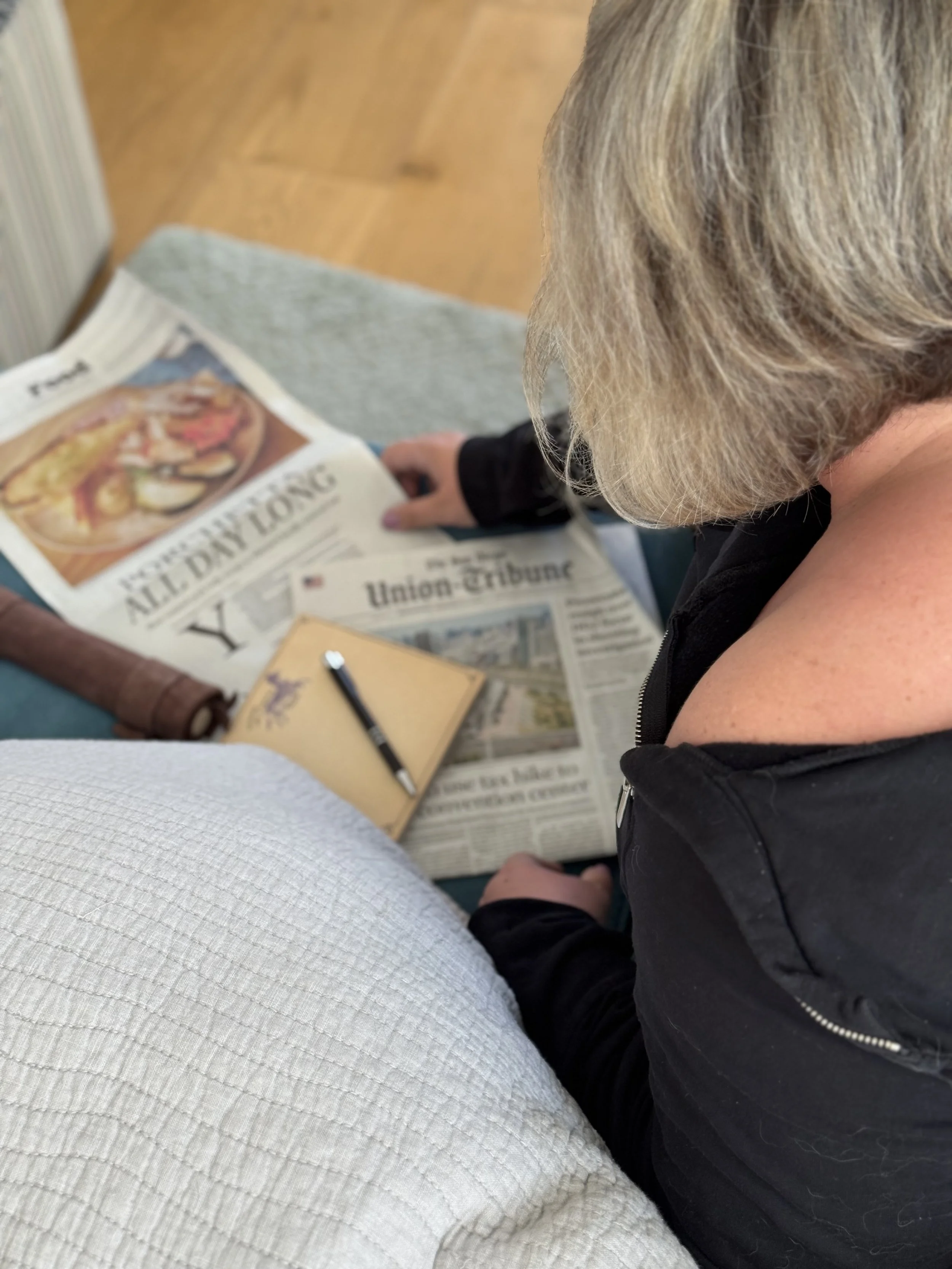 and then we were featured in San Diego Union Tribune