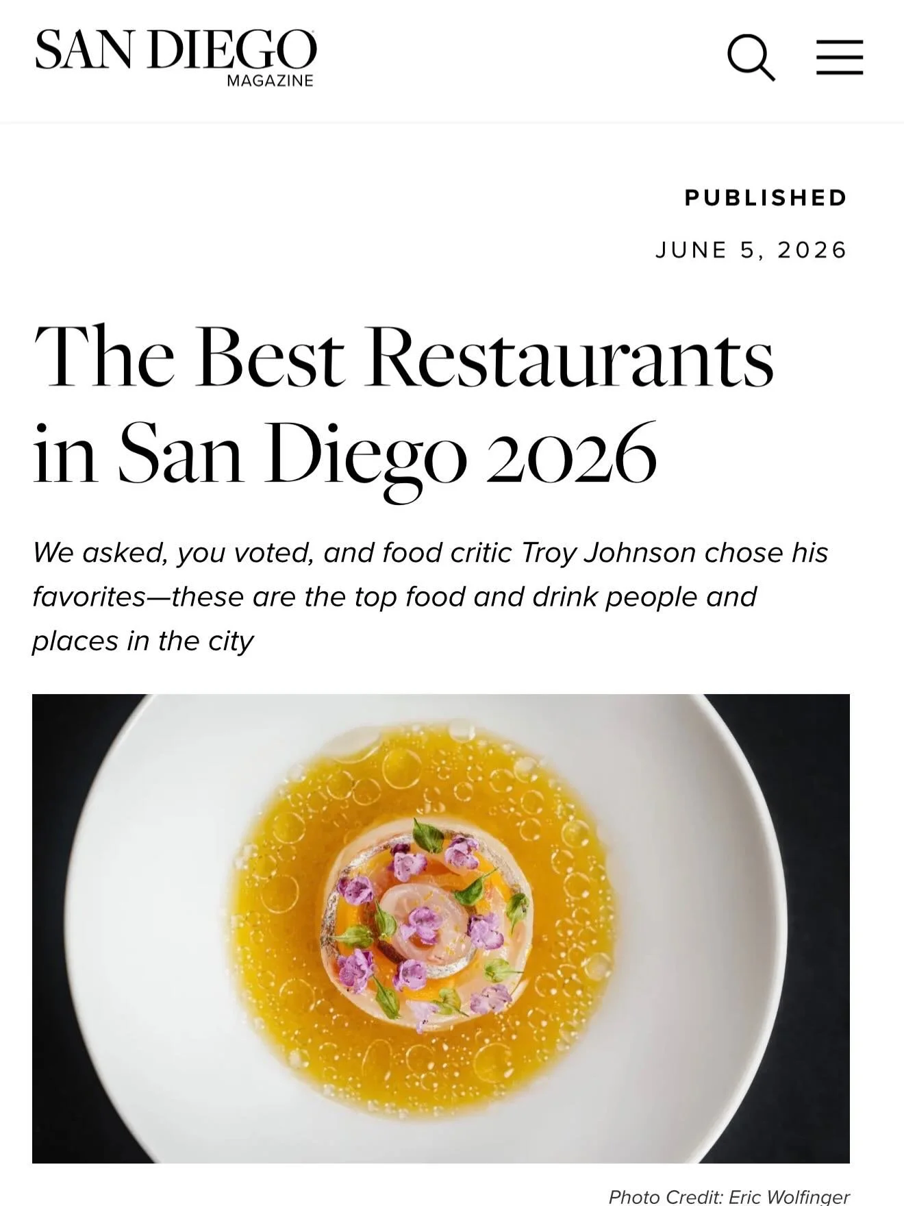 Wow! Seeing our name on that list is exciting. Knowing it got there because so many of you took a few minutes out of your day to vote for us means even more.

Restaurants are built on thousands of small interactions. A conversation at the host stand.