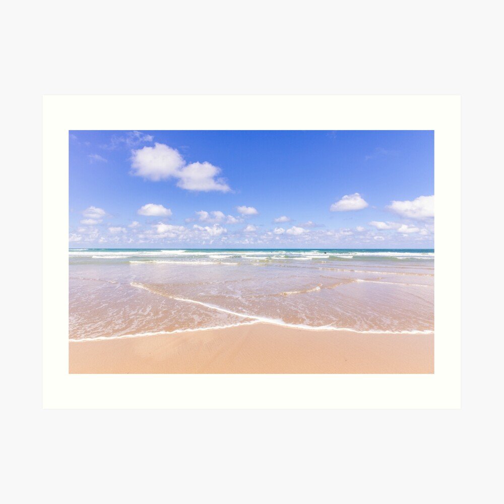 Overlapping waves at Watergate Bay beach, Cornwall