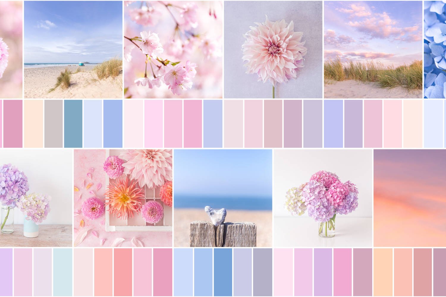 Pastel Colour Palette Collection of Prints, Cards, Notebooks and