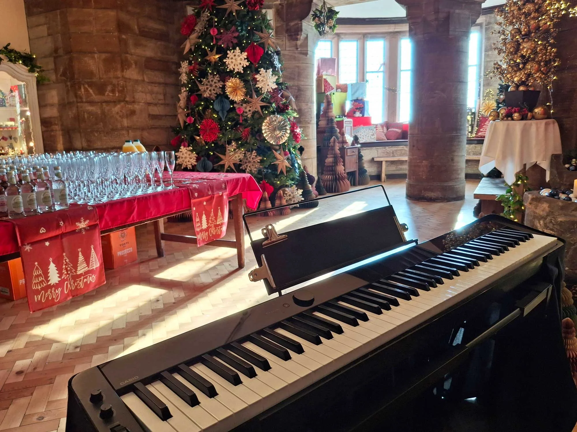 Christmas drinks at Bamburgh Castle