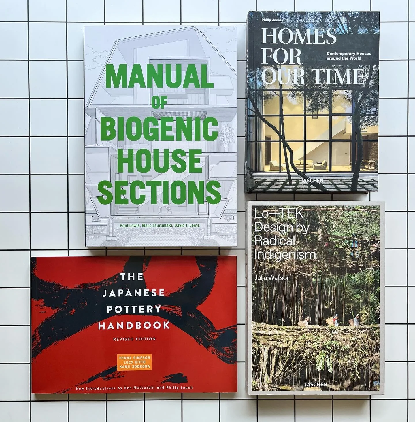 #bookrecs 

Here are some books that have piqued our interest this month &mdash; courtesy of #aia25, @alexbreban_arch, and @wesleyanpotters:

Homes For Our Time: 
Contemporary Houses around the World by Philip Jodido - a world tour of dream homes and