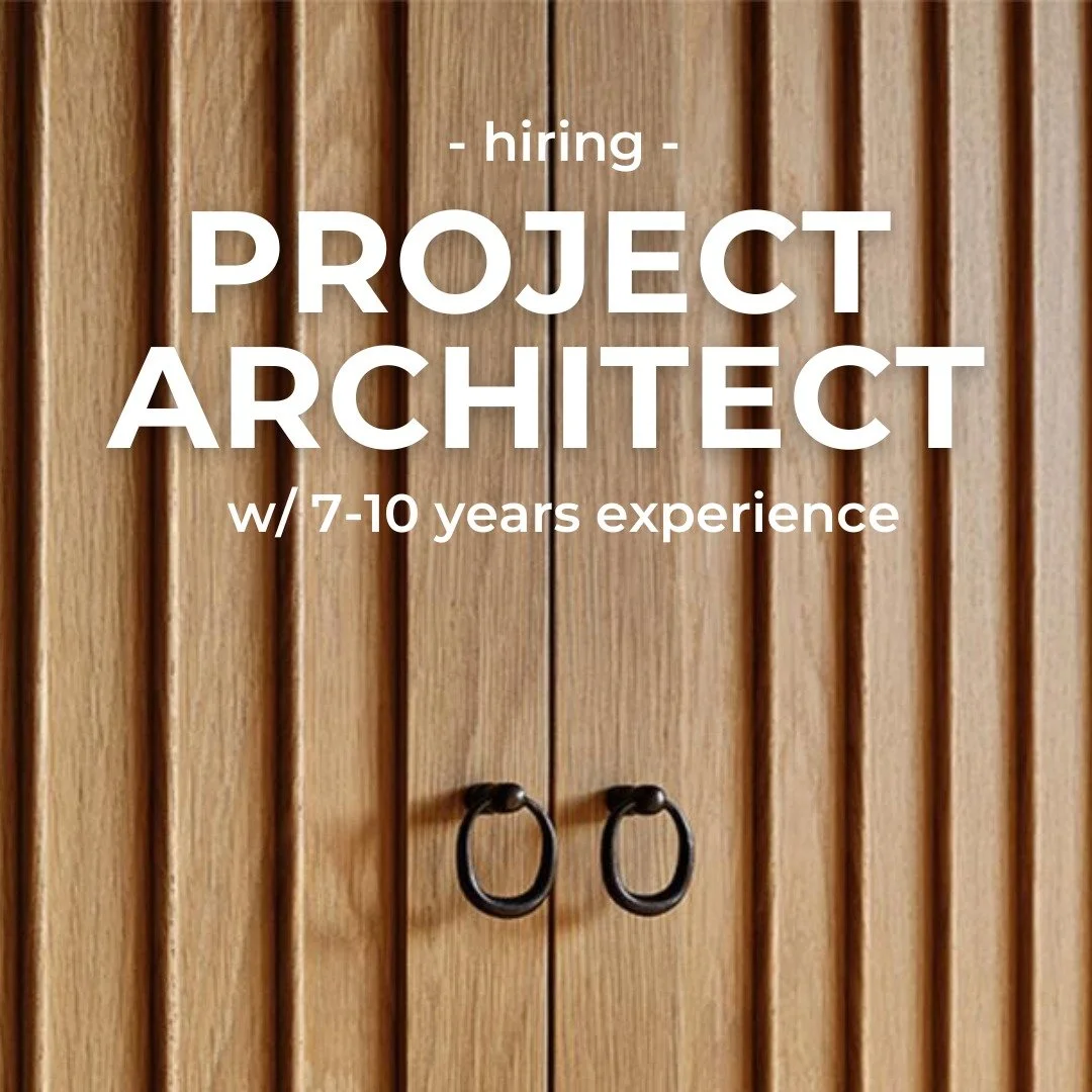 👀We're looking for a Project Architect!

Our ideal candidate works well with teams, supports junior designers, stays calm under pressure, and brings both high standards and a positive spirit to every project.

See link in bio.