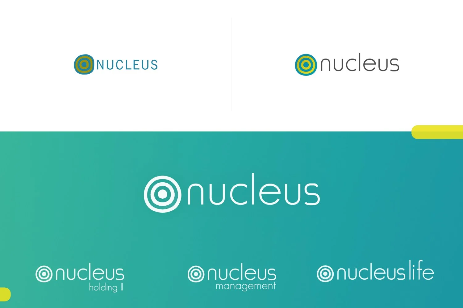 Recent Nucleus group logo and visual identity update