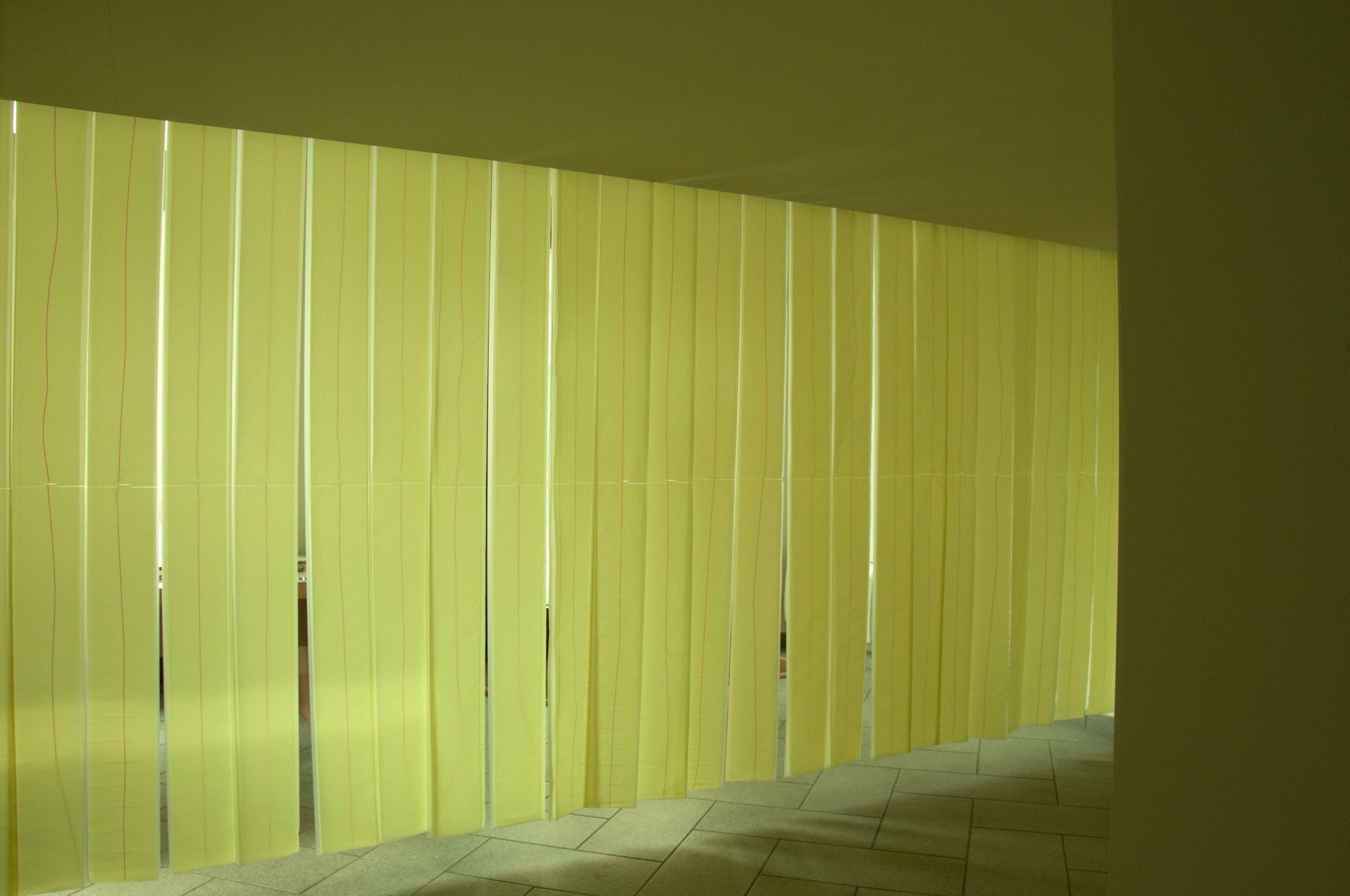 Screen, bin bags, Turin, Italy, 2014