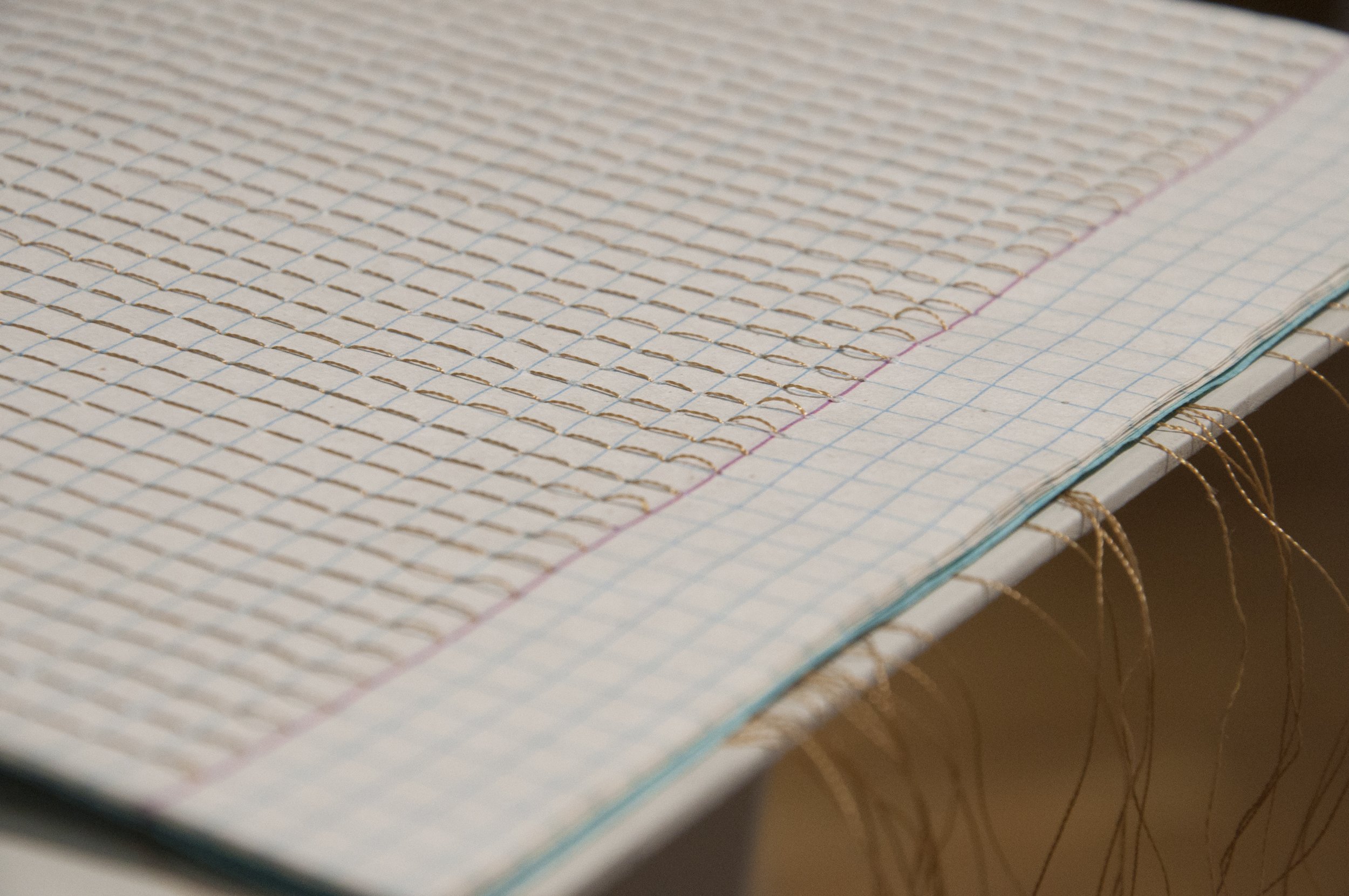 Thoughts unspoken, notebooks, thread, Odessa, Ukraine, 2019