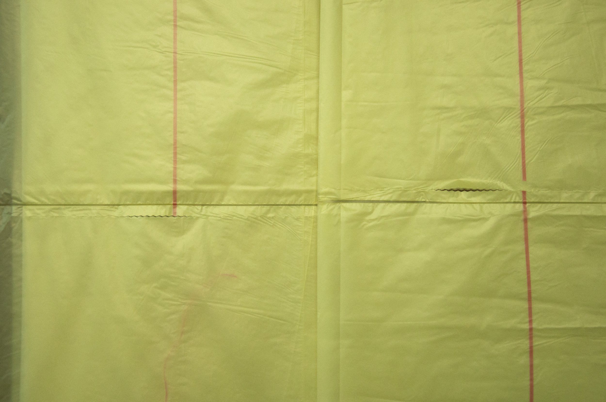 Screen, bin bags, Turin, Italy, 2014