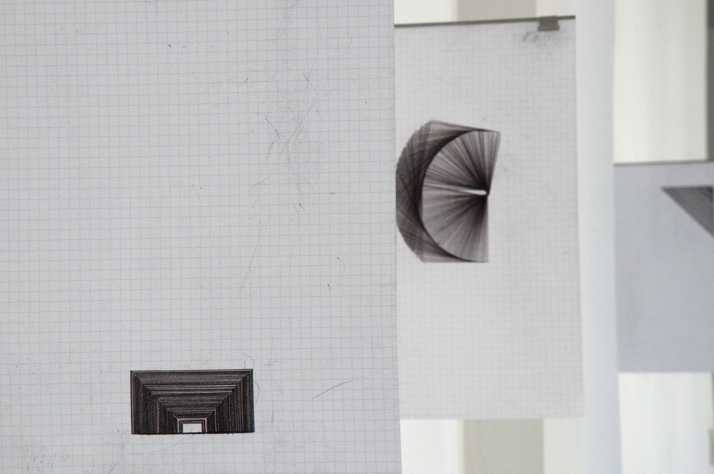 Remainder 10/14-09/15, pips, stones and seeds from food consumed, carbon, carbon paper, biro, paper, Turin, Italy, 2015