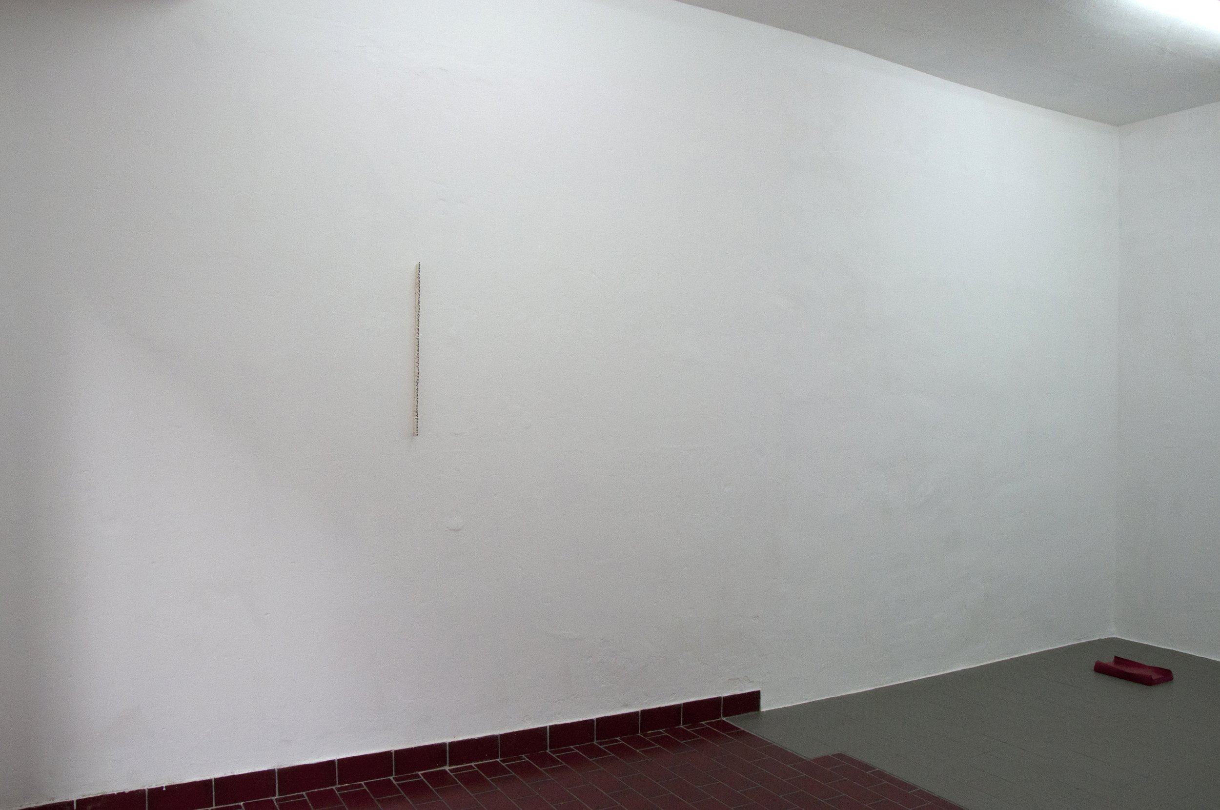 Measure, matches, carbon paper, tape, table, paper, Berlin, Germany, 2016