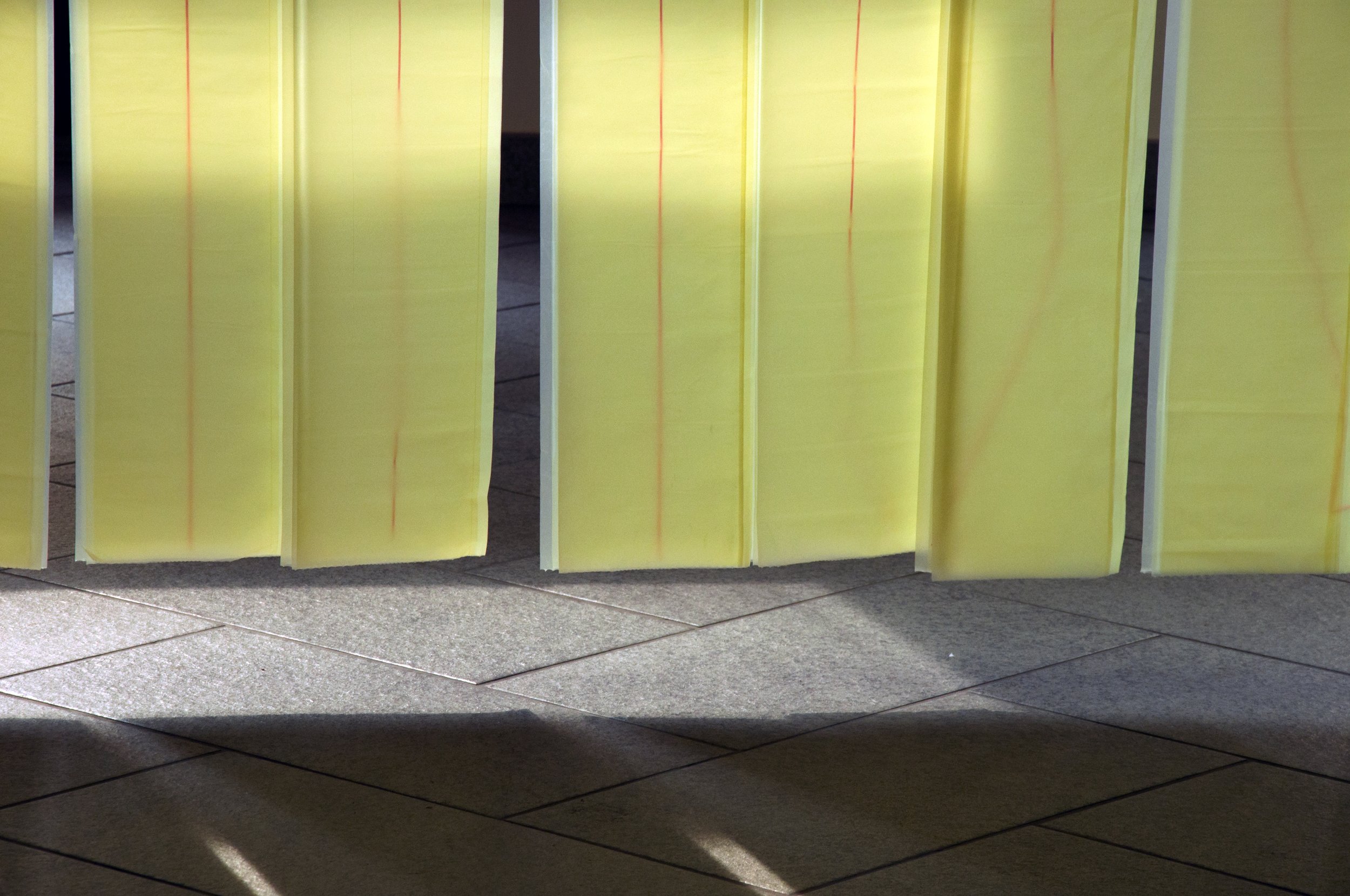 Screen, bin bags, Turin, Italy, 2014