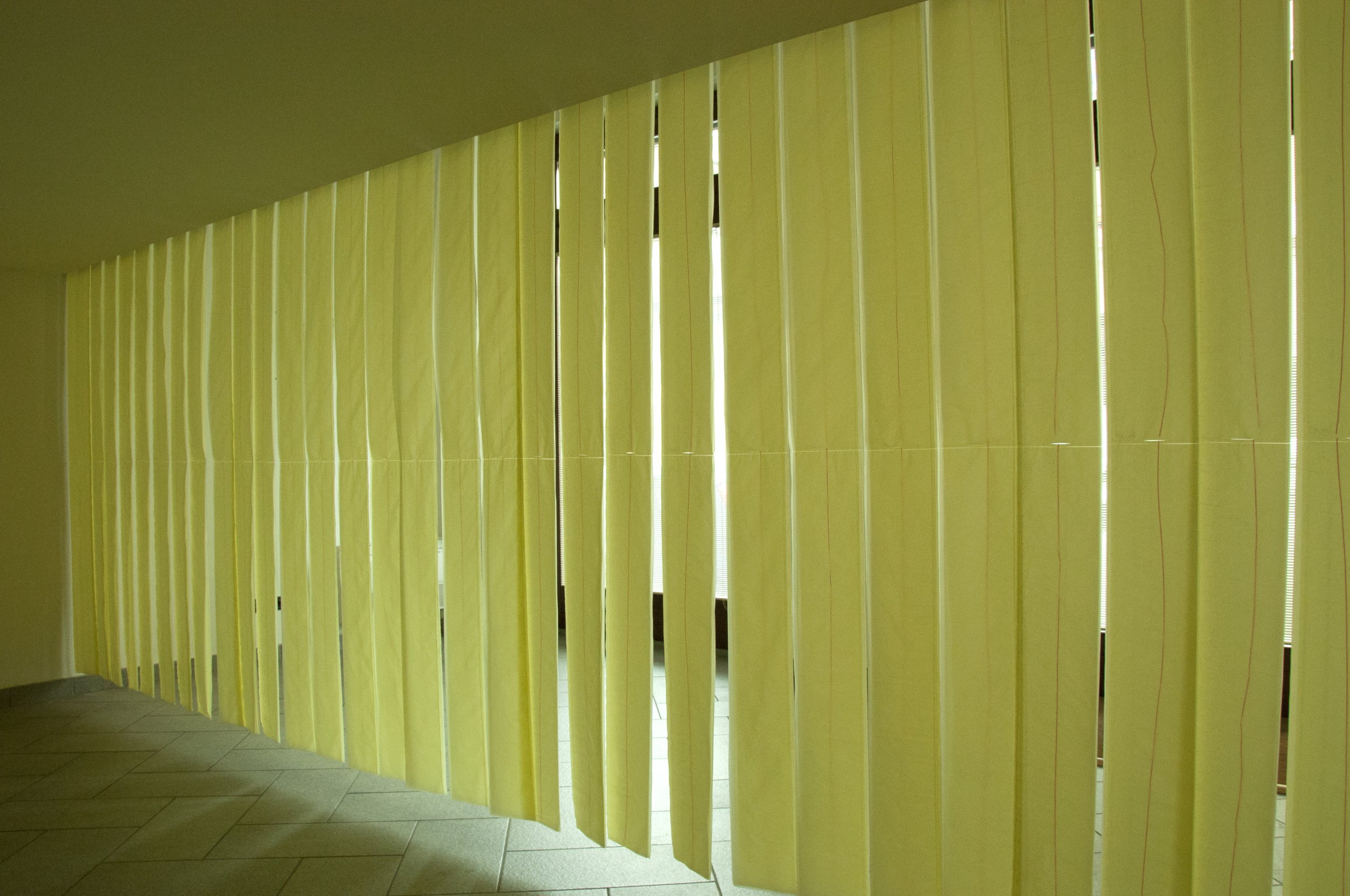 Screen, bin bags, Turin, Italy, 2014
