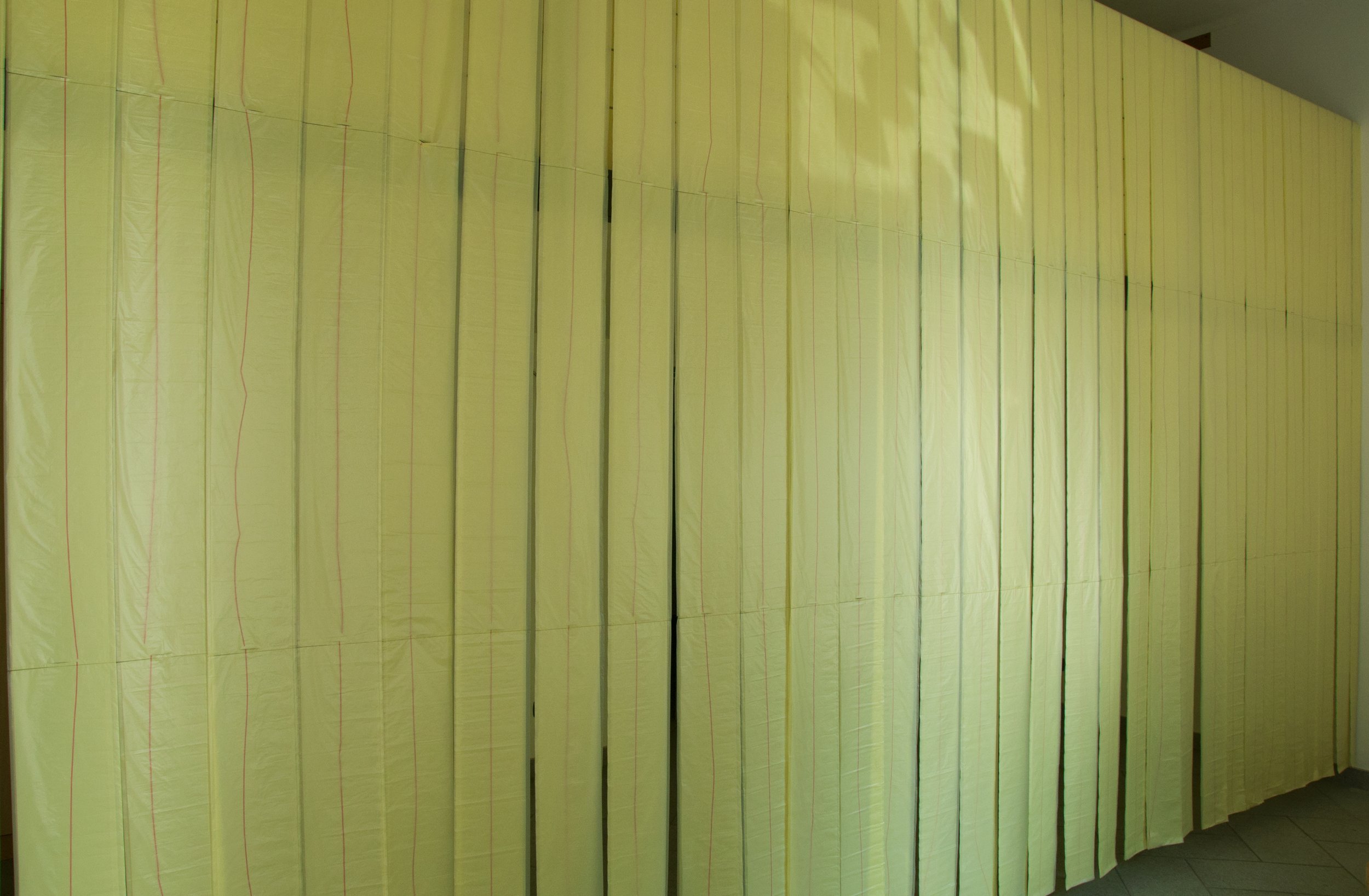 Screen, bin bags, Turin, Italy, 2014
