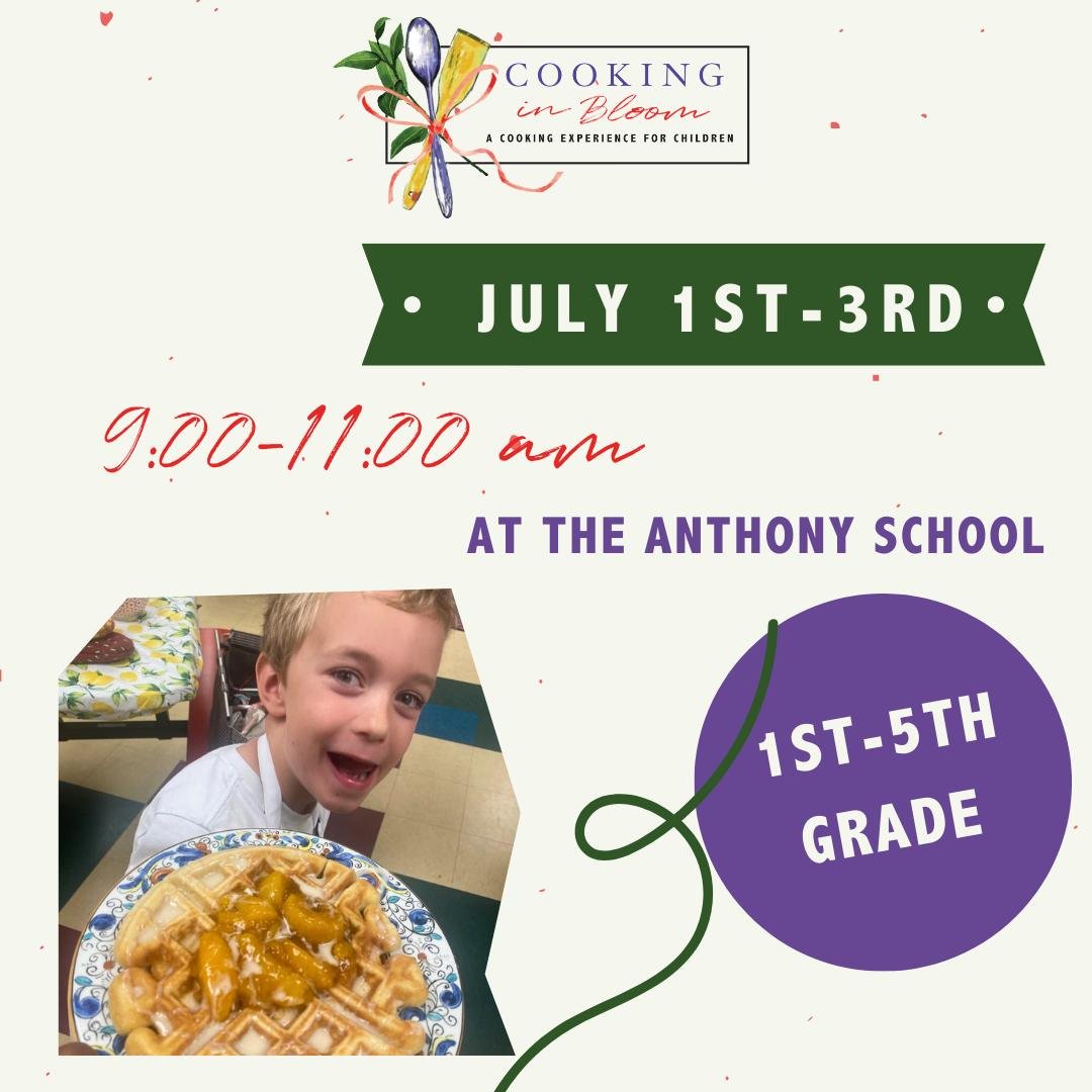 Your elementary age kiddos would love to come cook up a delicious dish with us this summer. Secure their spot before it's gone.

Go to our website (link in bio) and follow the link to sign up.

#CookinginBloom #acookingexperience #handsoncooking #lit