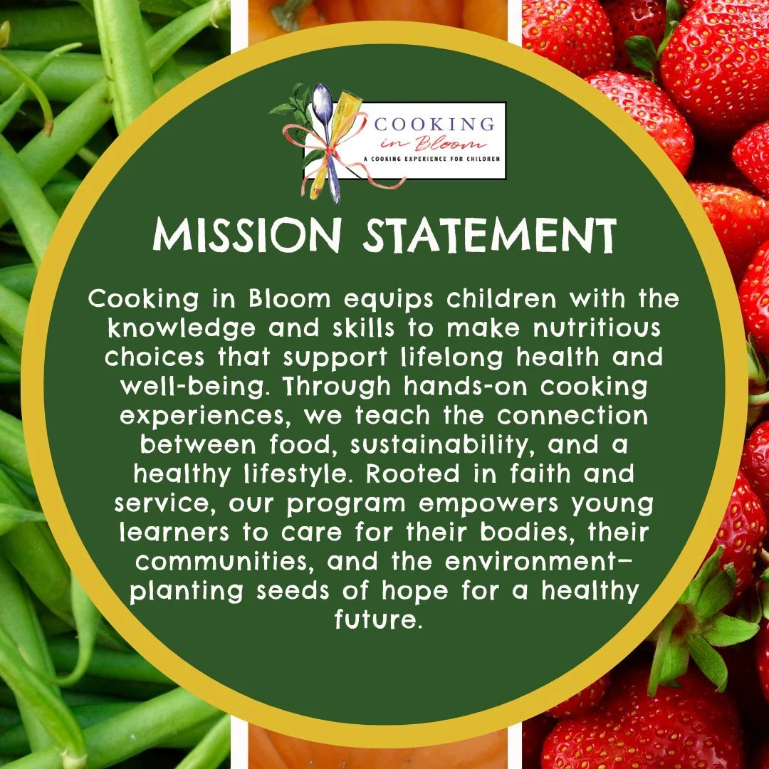 🌱 In our kitchen, kids do more than cook&mdash;they learn to nourish their bodies, care for the earth, and share their gifts with others.
💚 From garden to plate, Cooking in Bloom inspires a lifelong love for healthy living, community service, and f