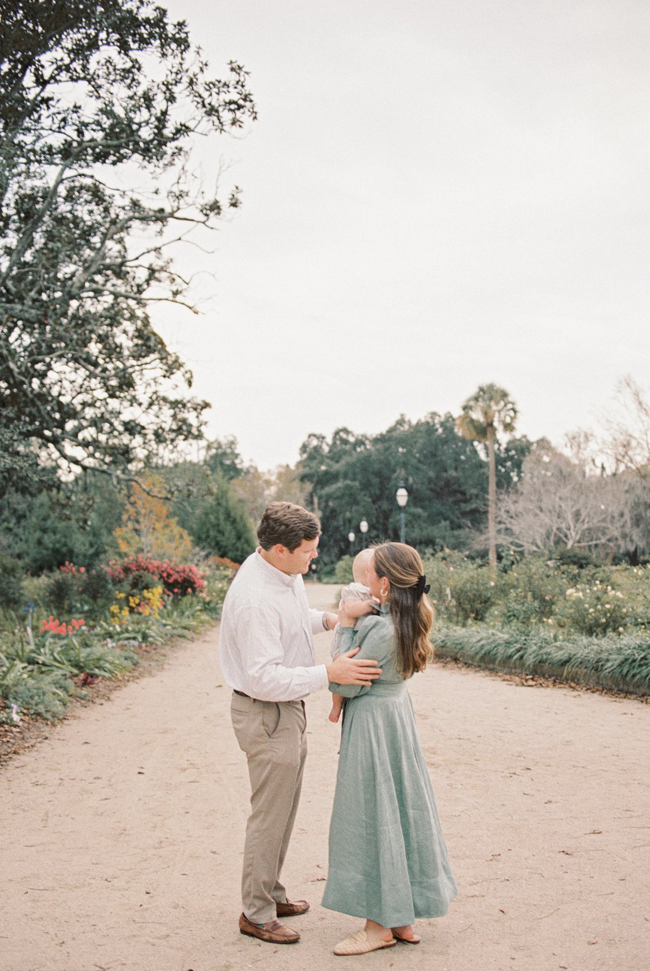 fall in Charleston-Hampton Park family session