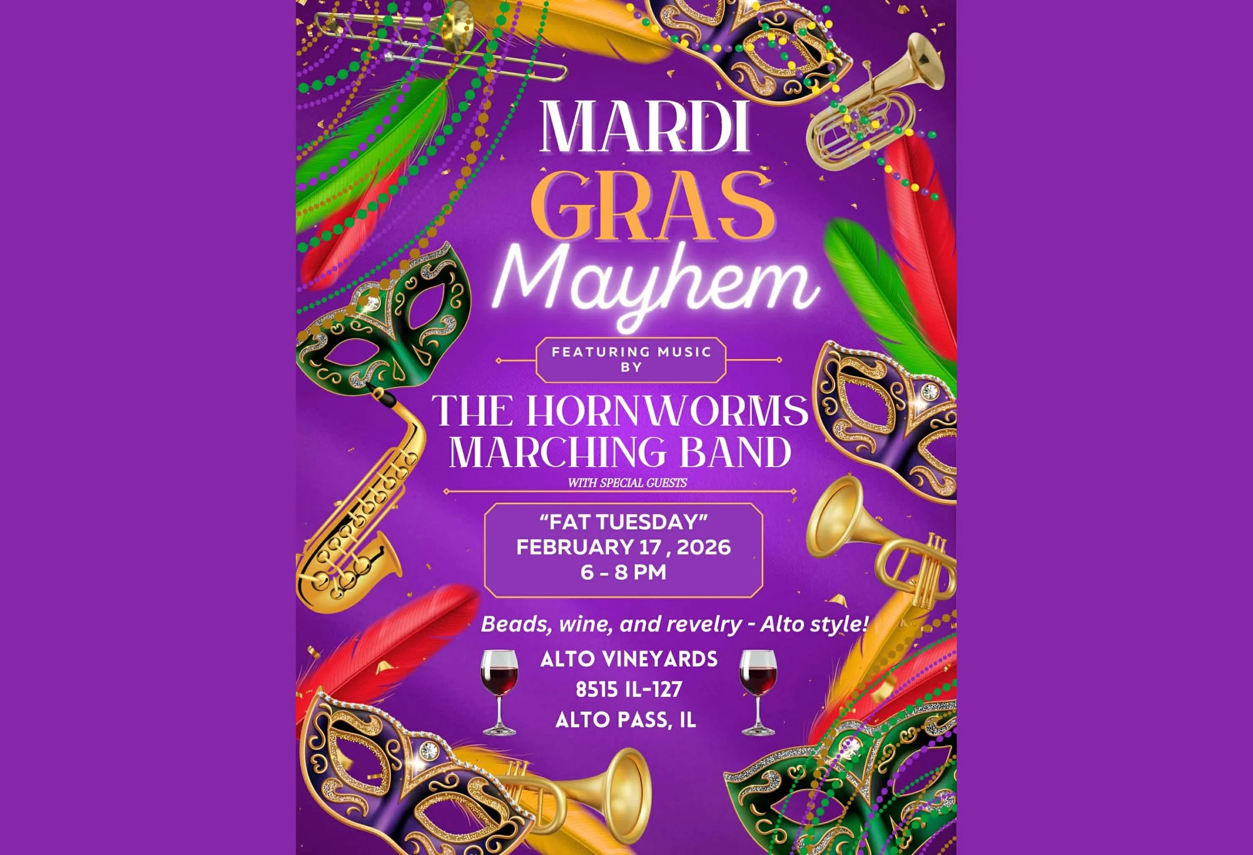 Mardi Gras with the Hornworms 