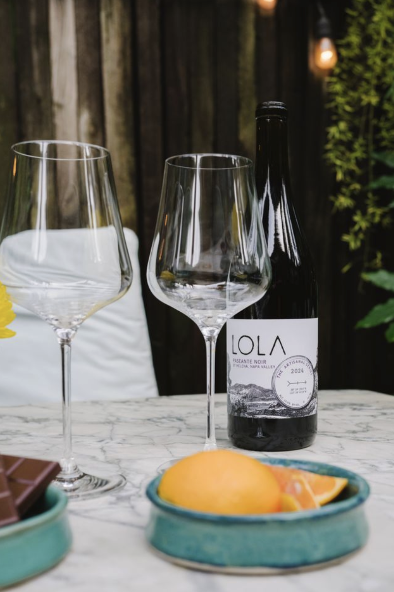 Paseante Noir wine at the LOLA House, Napa Valley