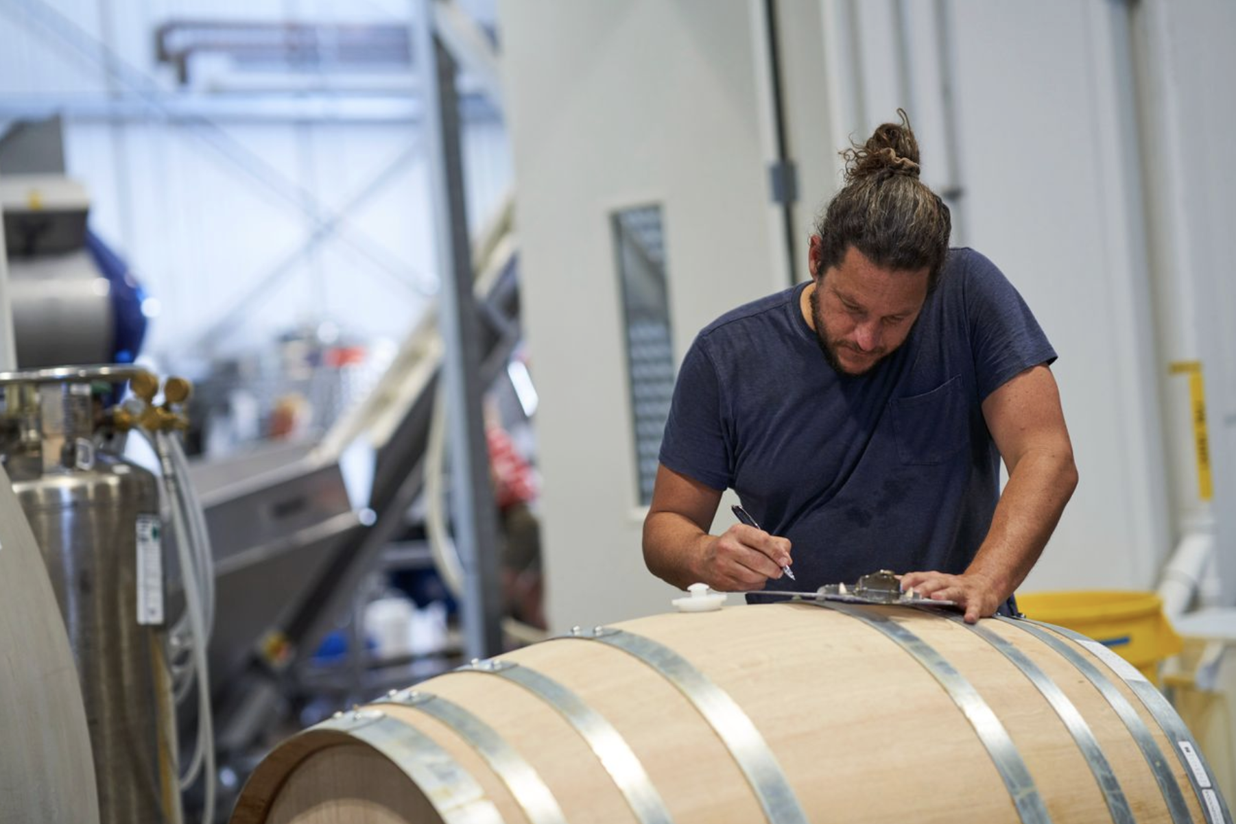 Seth Cripe in the winery Napa valley