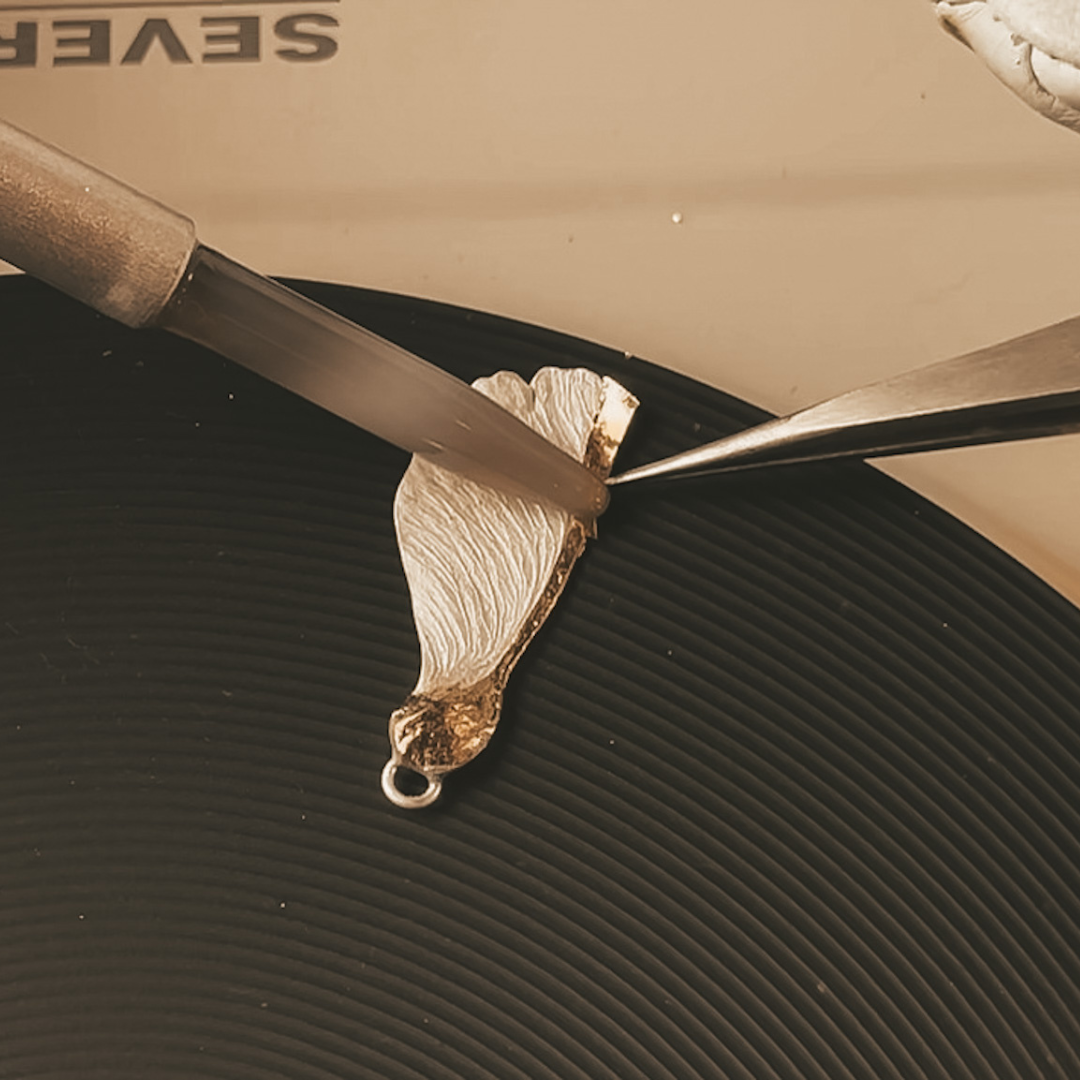 Add 24ct gold to your earrings using the Keum Boo technique