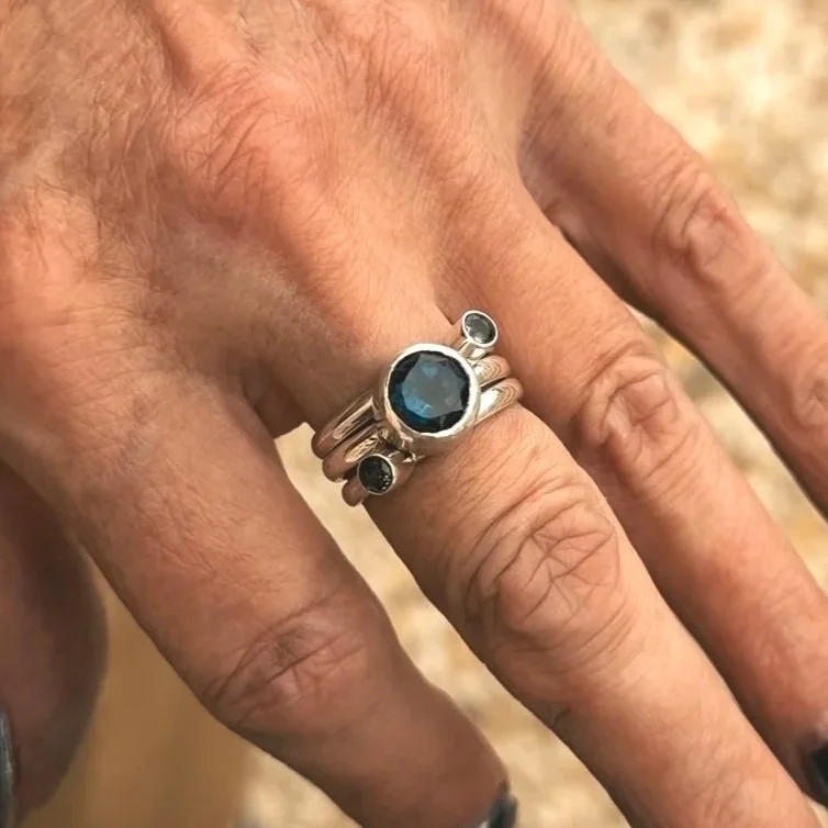 London Blue Topaz Rings by Tracy D.