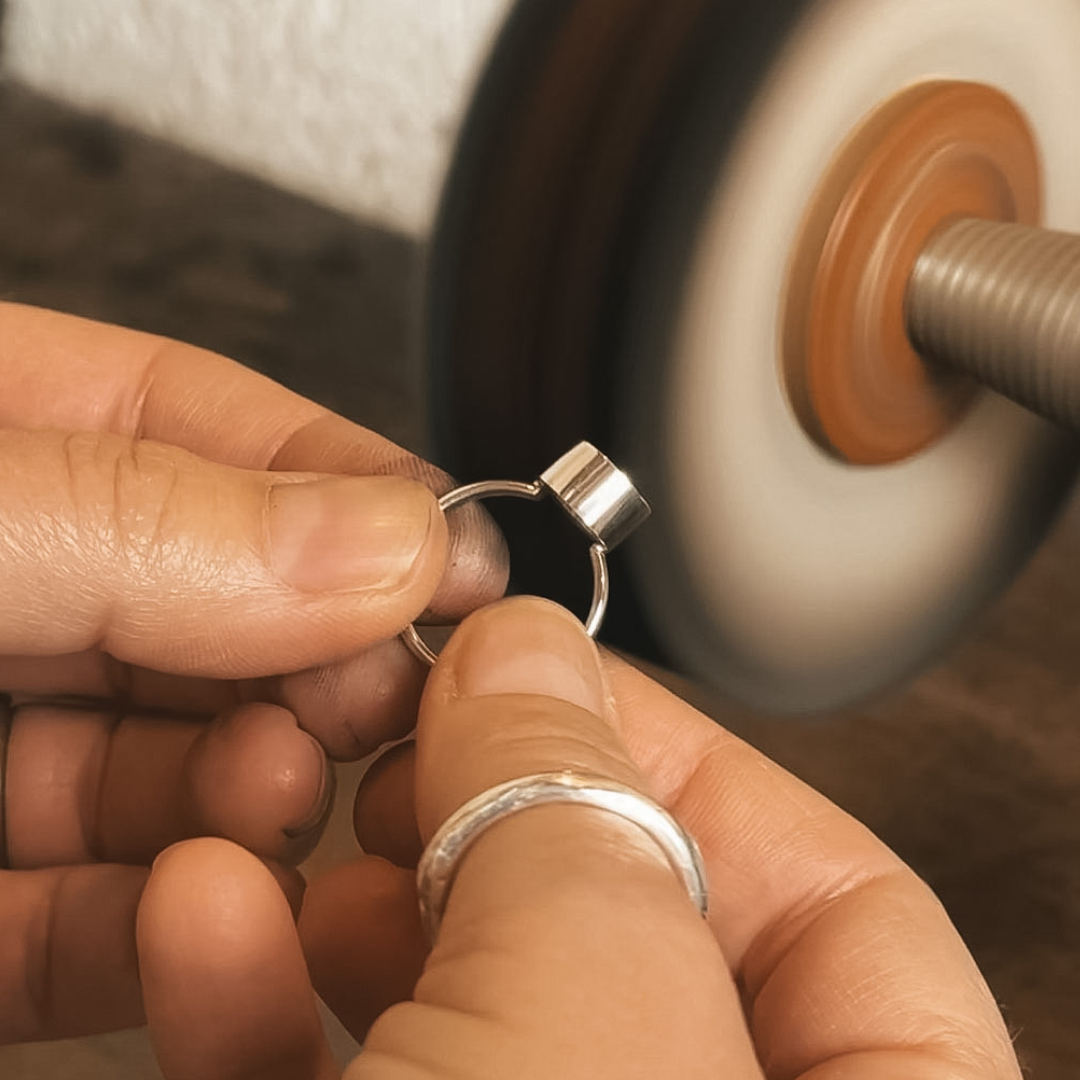 Polish using the pendant motor and/or polishing motor 