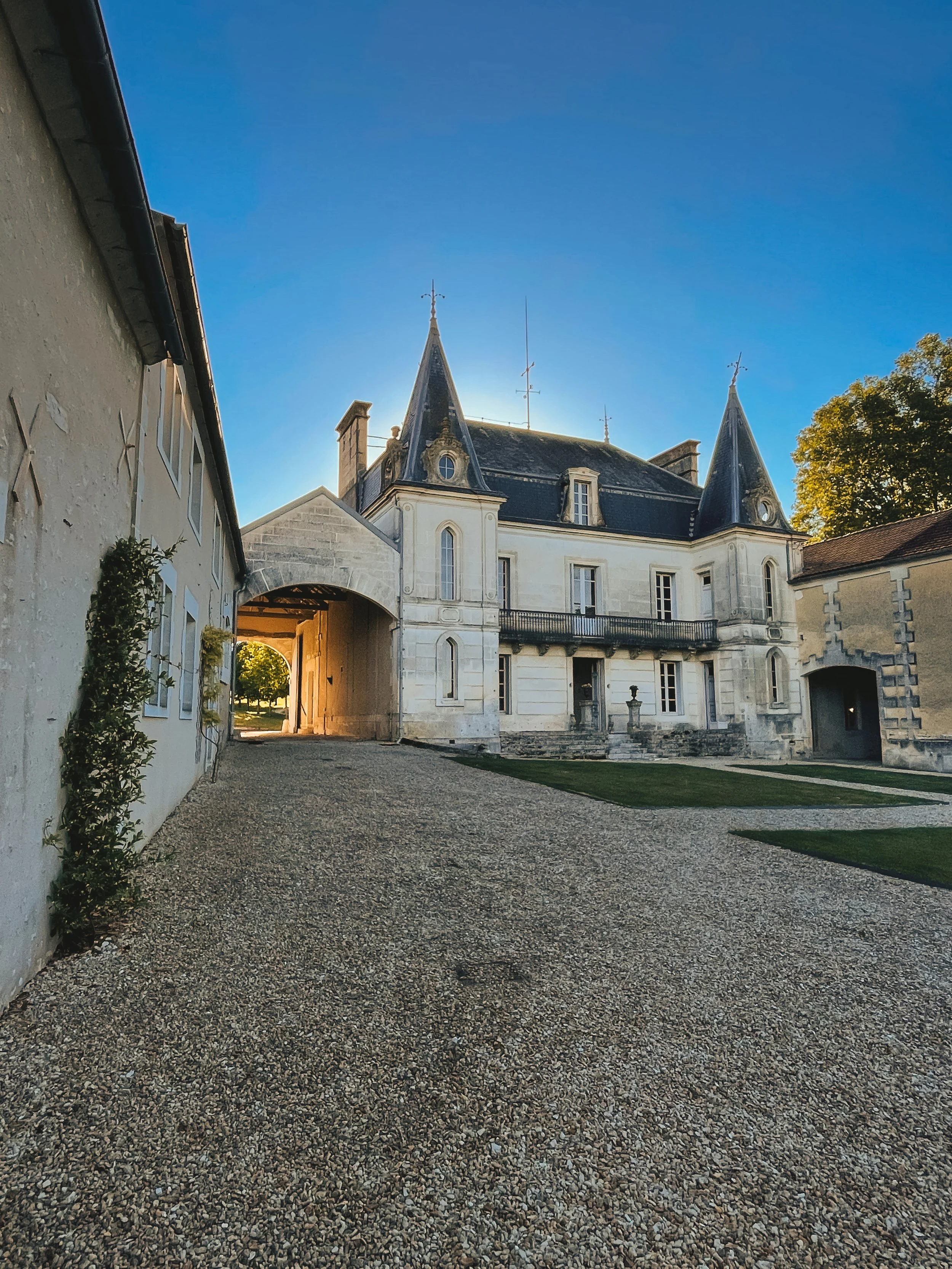 The Château towers from the central courtyard