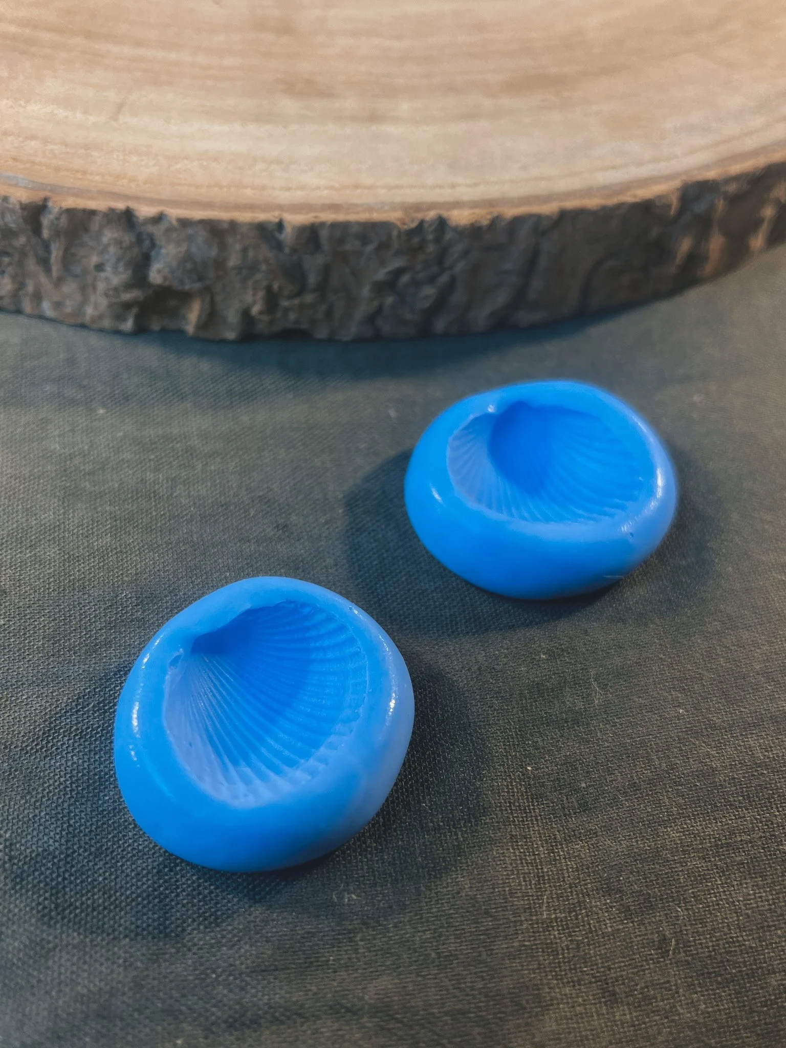 bivalve cockle shell silicone mould for silver clay 5.jpg