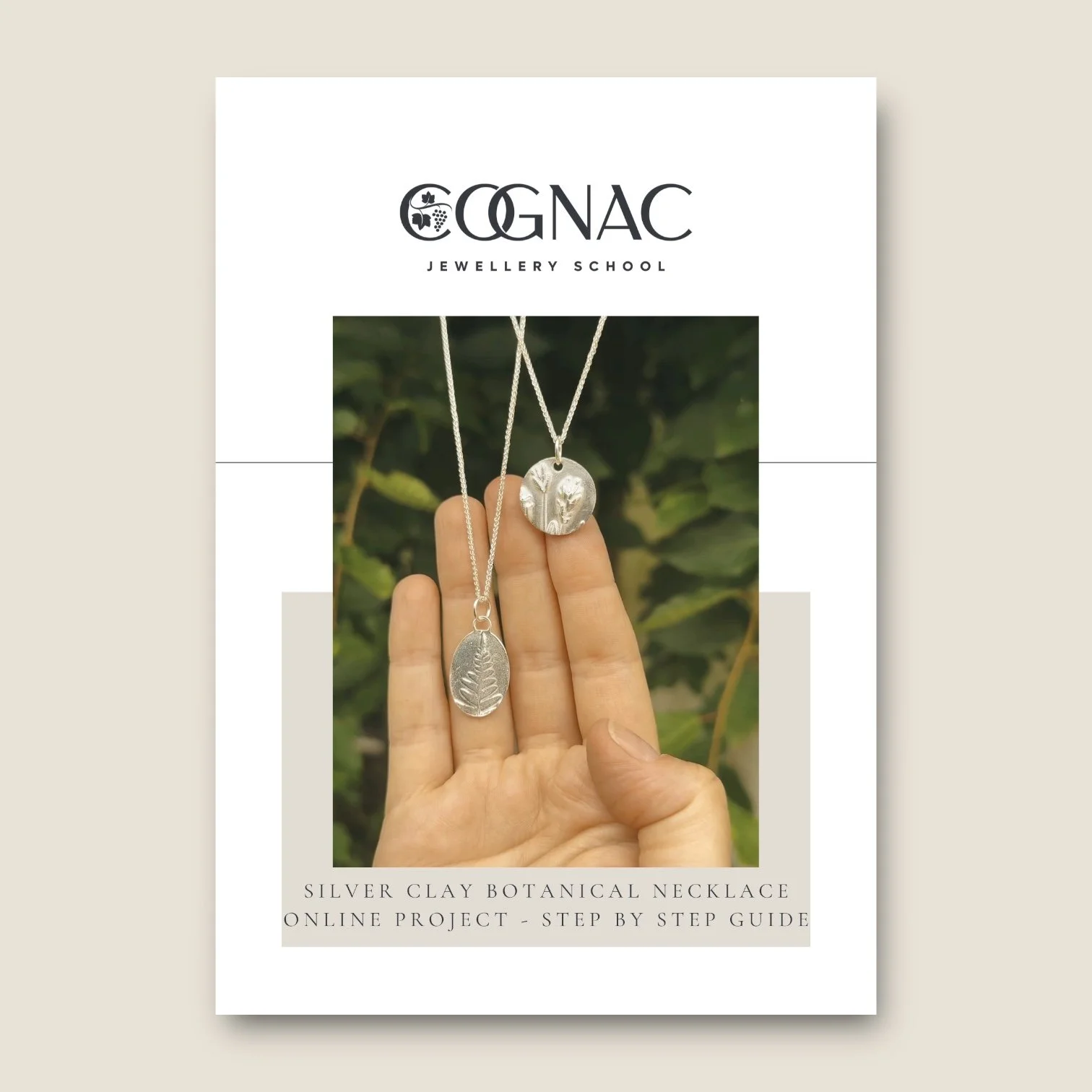 Silver Clay Botanical Coin Necklace Project | PDF Project Download