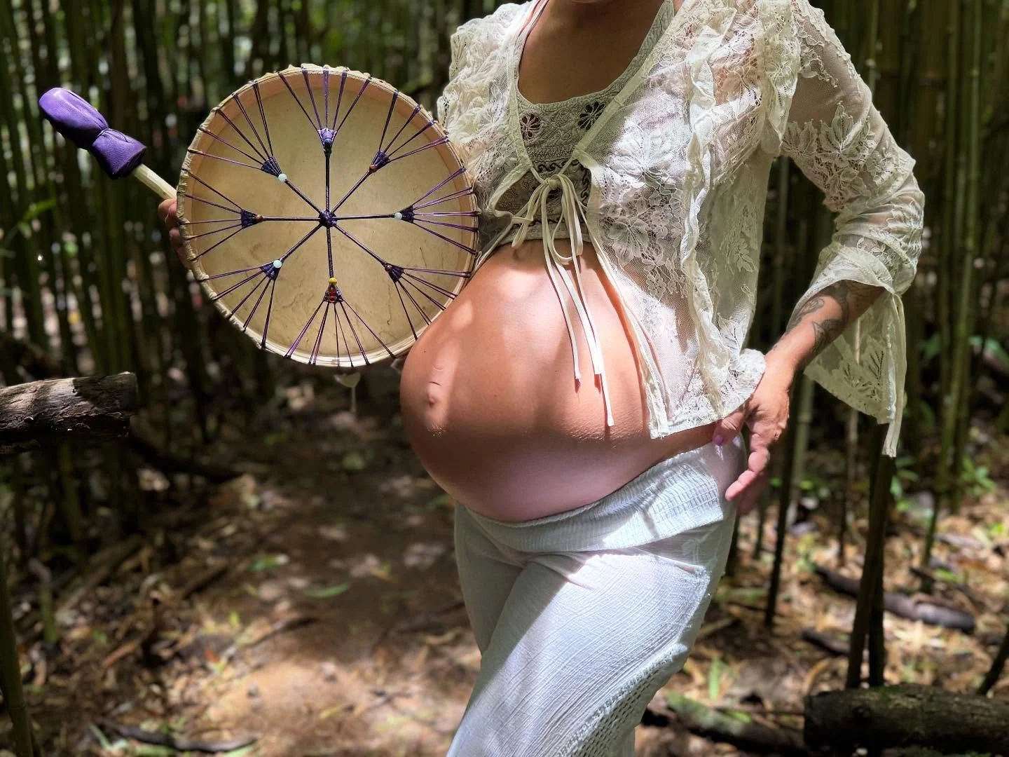 When women drum, the earth remembers. In rhythm, we reclaim birth as ceremony. The drum is the heartbeat of the womb. A vessel of vibration, connection, and life.

Drumming during pregnancy is ancient practice that has been used by women since before