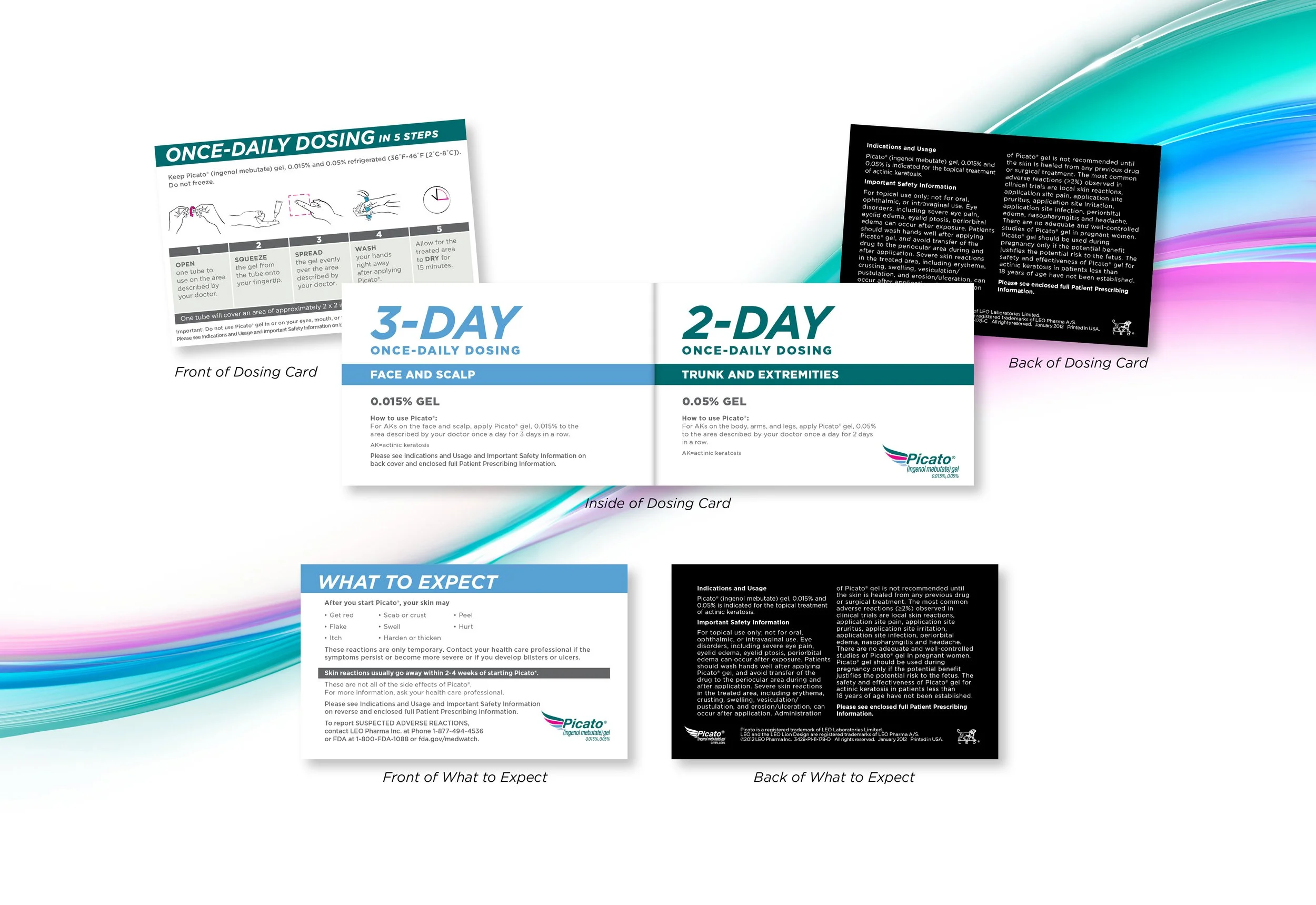 Patient Starter Kit

Wallet with locked sliding insert and pocket. 

Houses Dosing Card, What To Expect Card, and PI. BRC attached with fugitive glue.

Finish Size: 5.8379” x 4.13”