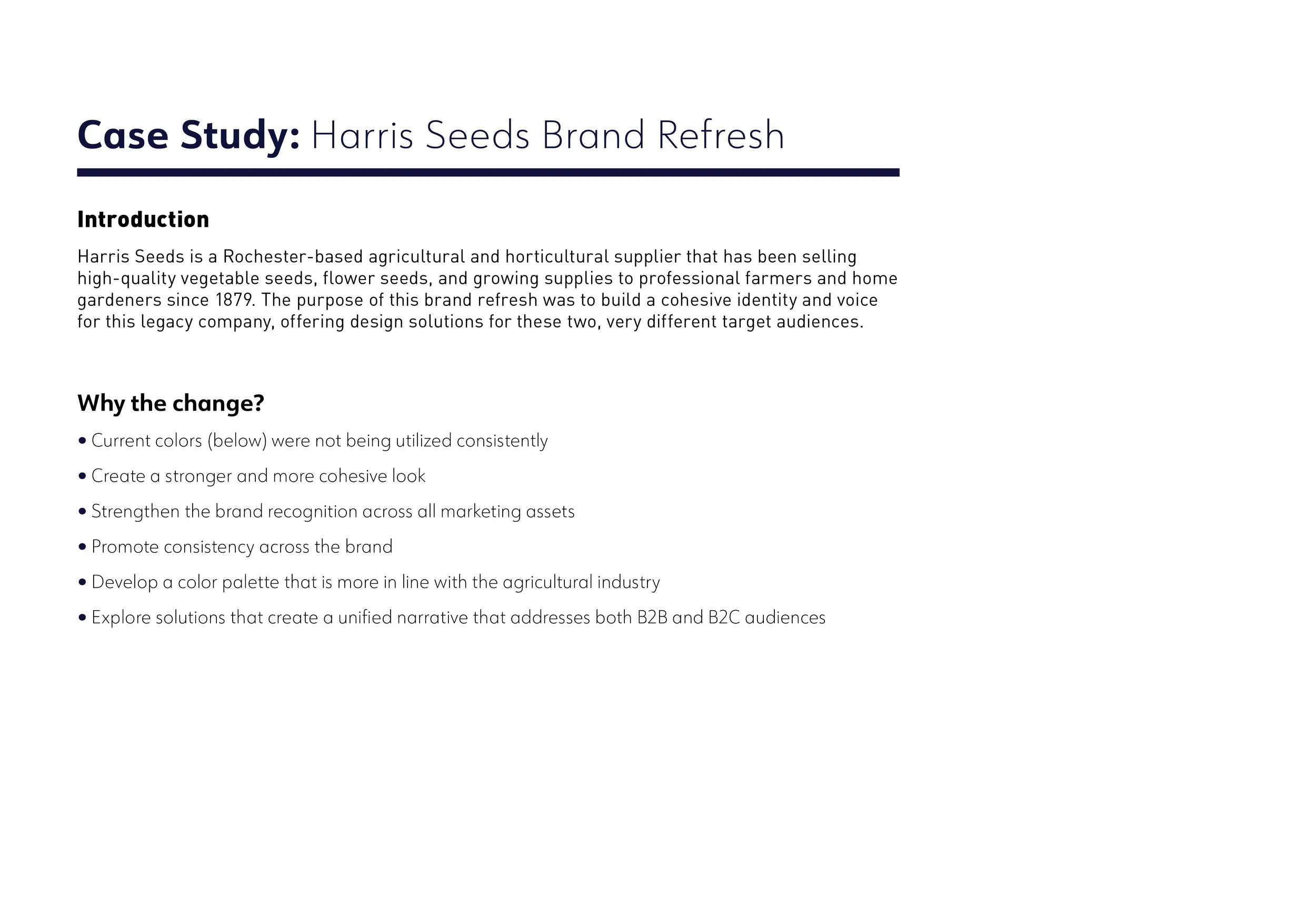 Case Study: Harris Seeds