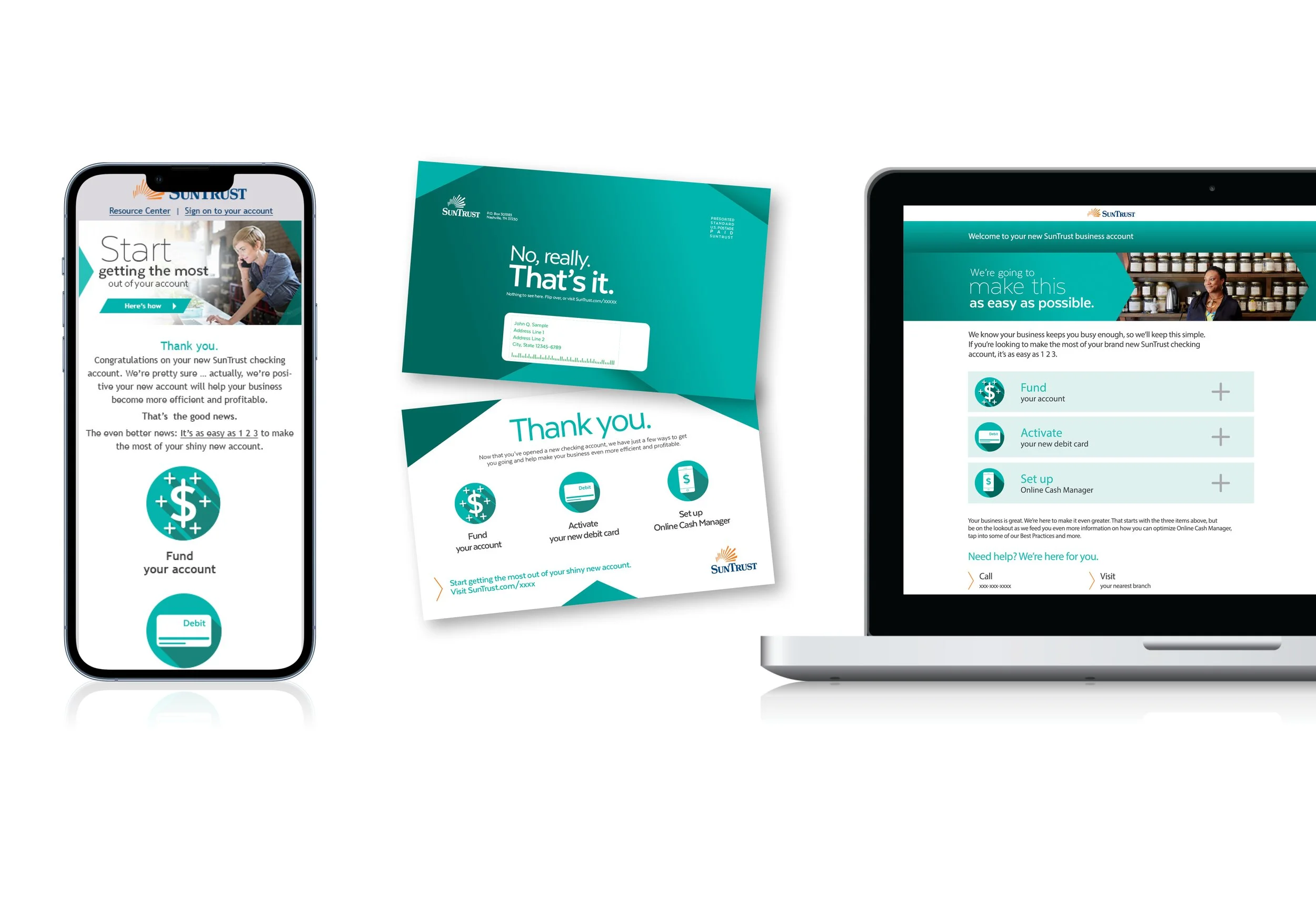 Small Business Onboarding Campaign: 
Email, Postcard, and Landing Page
