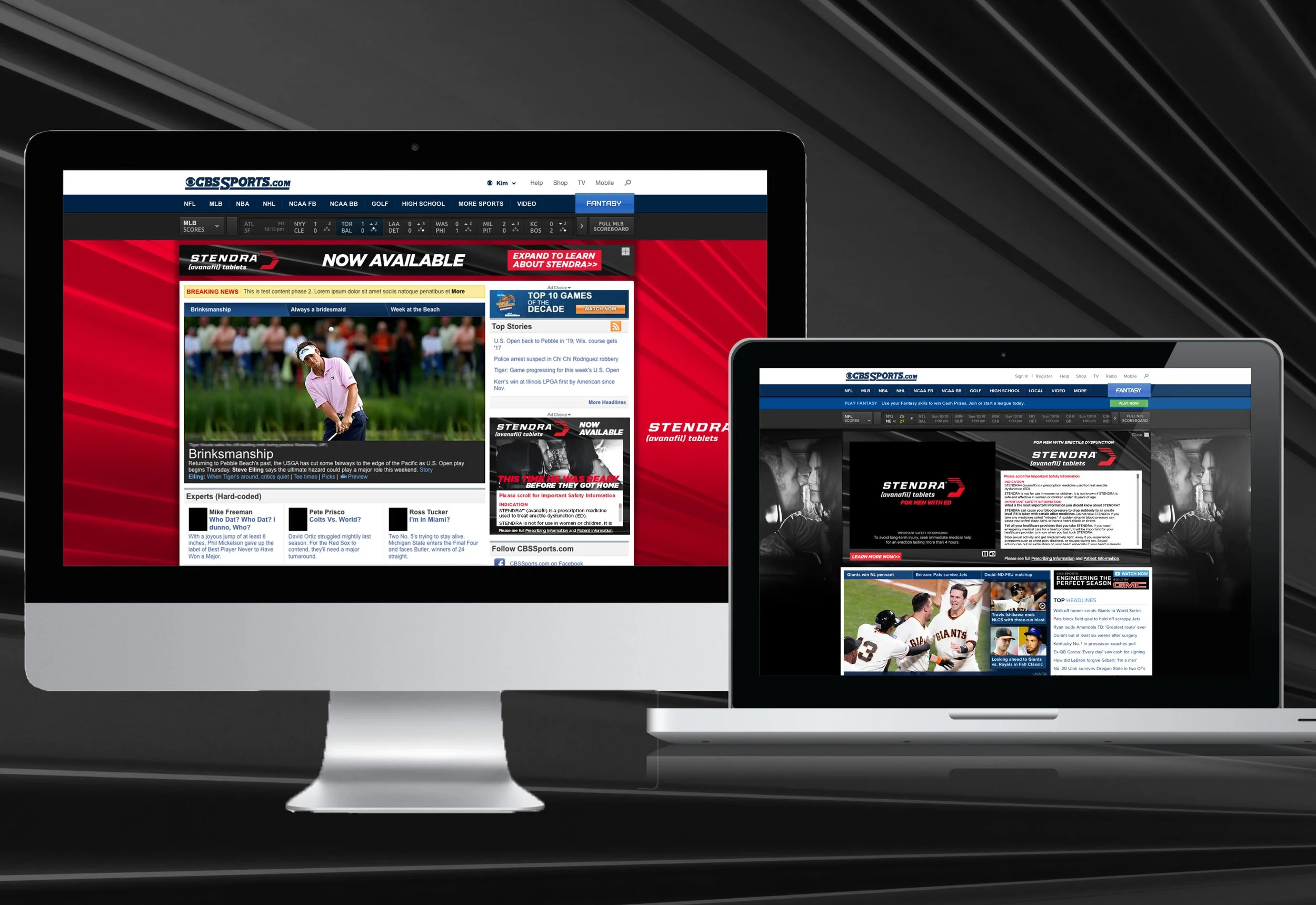 CBSSports.com Takeovers for March Madness and NFL