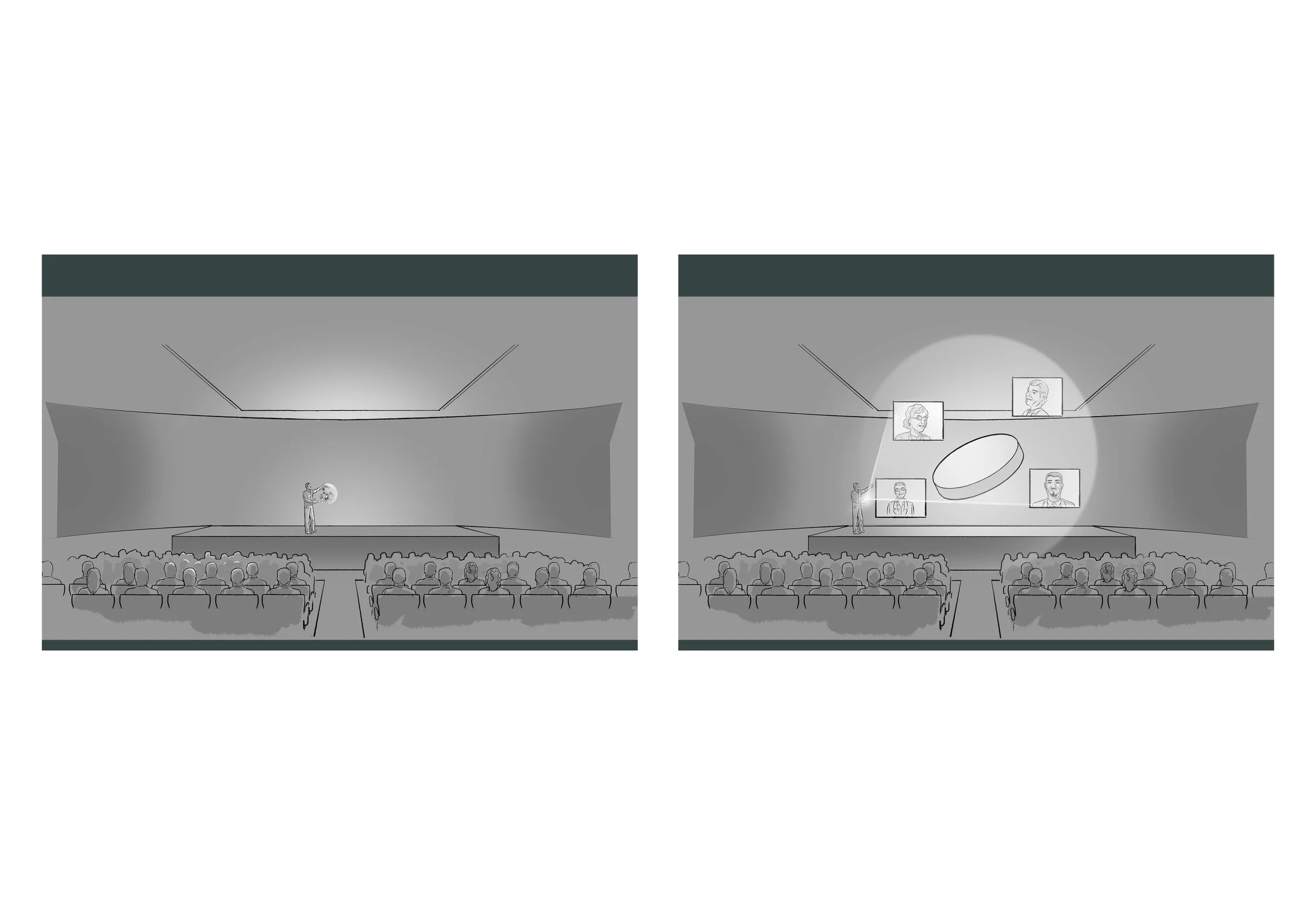 Xeljanz Global Launch Summit Concept: 
Comissioned illustrations to convey the intended atmosphere of the immersive VR experience.
