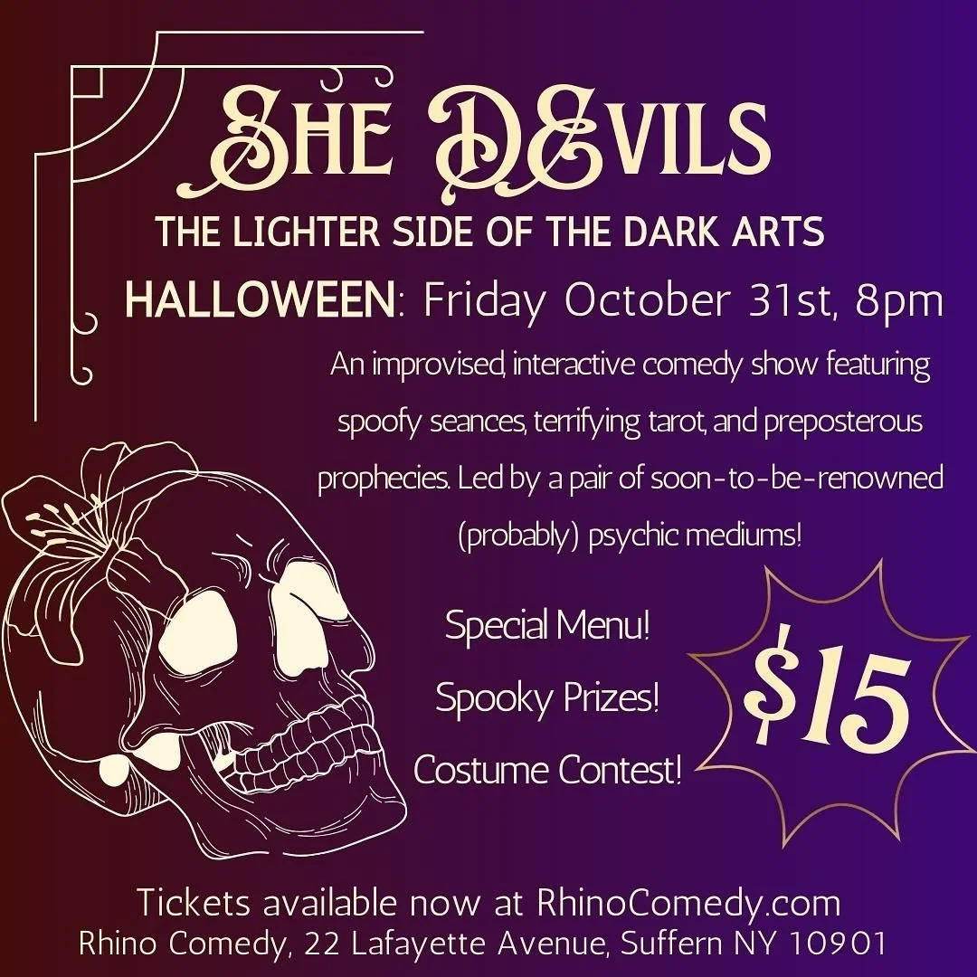 This Friday at 8pm! A comedic examination of what lies beyond the veil, led by two paraprofessional paranormal pundits who are (probably) psychic. We’ve got improv, multimedia, music, predictions, magic, and more. Come with questions for the be