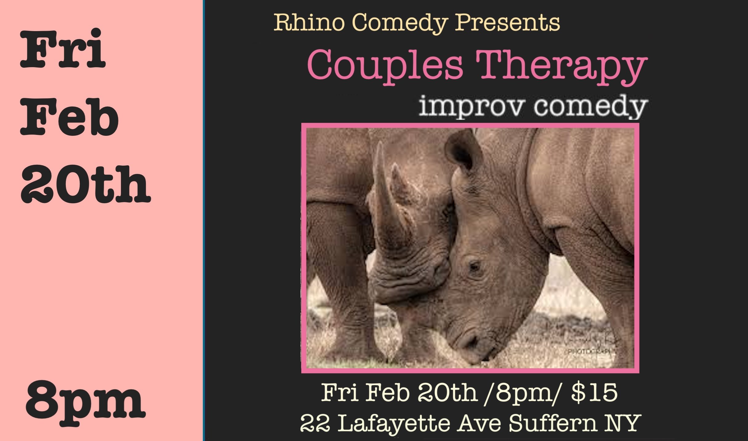 Fri Feb 20th Couples Therapy  Improv Show  8pm