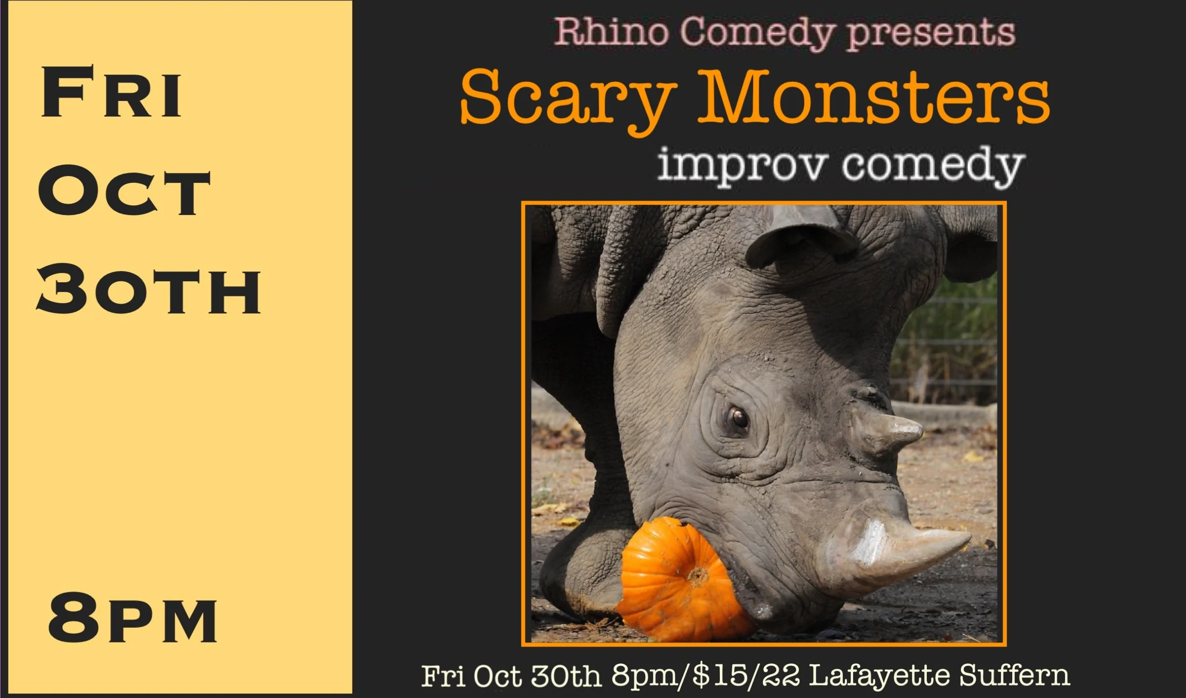 Fri Oct 30th Scary Monsters improv comedy 8pm