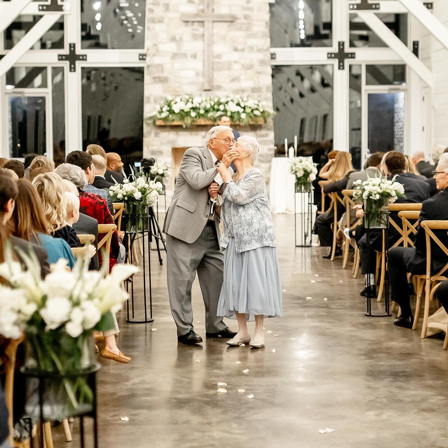 Colton&rsquo;s grandparents were the cutest and almost stole the show at this wedding!

 When they were recessing back down the aisle at the end of the ceremony, his grandpa reached over &amp; planted a kiss on grandma&rsquo;s cheek for everyone to s