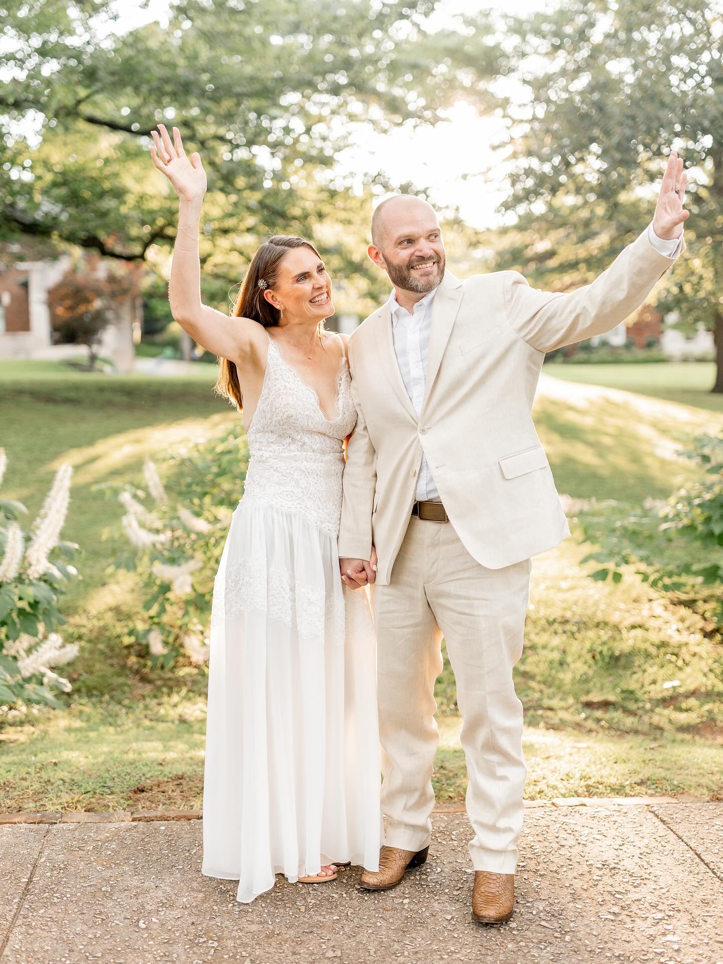 The sun came out following an afternoon sprinkle one Monday in June while Krista finished getting ready in the upstairs room of her home with her daughter. Paul was prepping the ceremony space out back as the boys rolled around on their bikes and cor