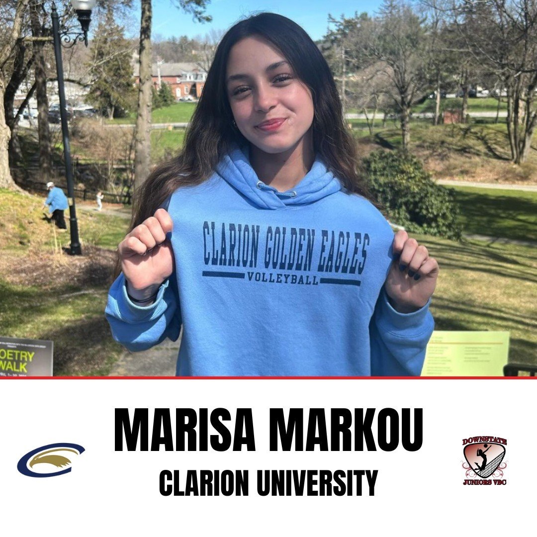 We are so happy to announce that Marisa Marou has committed to play D2 volleyball at Clarion University! ⁠
⁠
We can't wait to see you continue your athletic career as a Golden Eagle! 🦅💛