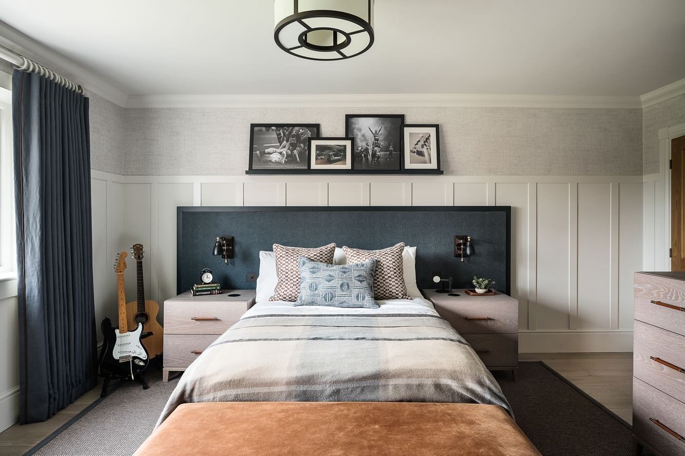 We do Bedrooms&hellip; 

For anyone who thinks we just do kitchens, we don&rsquo;t. 

Here&rsquo;s a lovely example of a project we created working with designs by @lewisknox_  to create this masculine teenage boys bedroom. The wall panelling along w