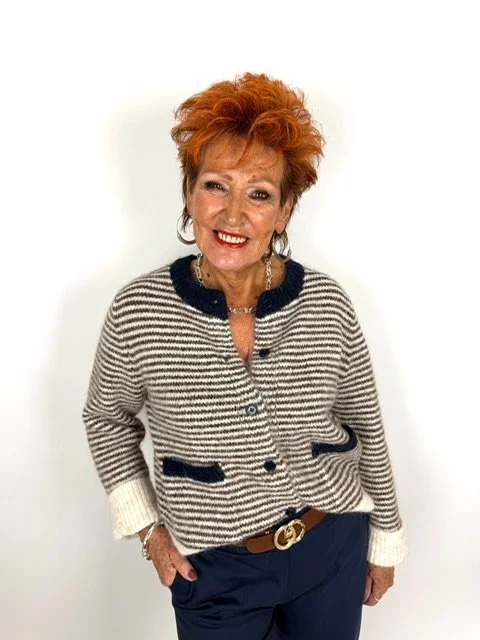 LUCINDA Striped Soft Cardigan