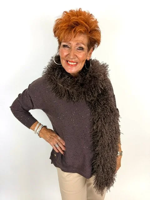SHIRLEY 'Malissa J' Faux Mongolian Lamb Scarf