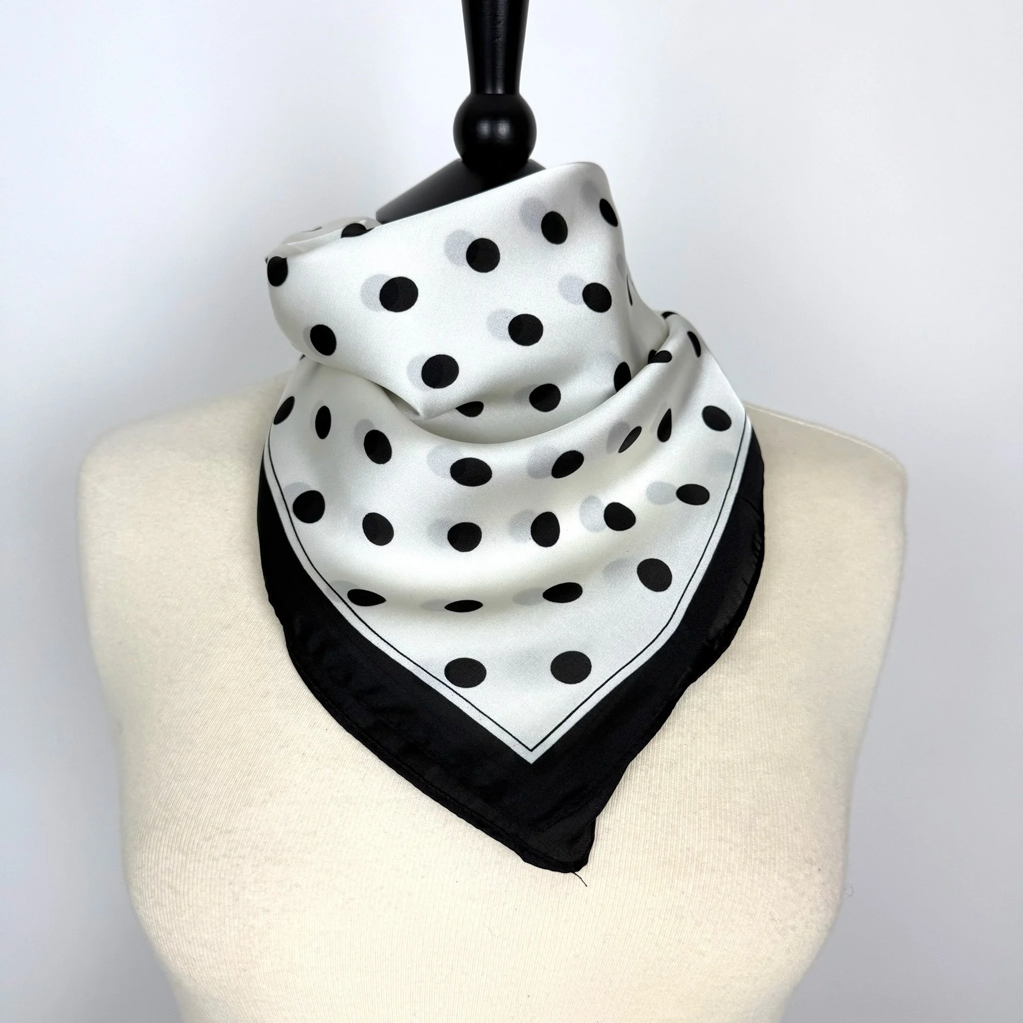 NECKERCHIEF Silk Square Scarf POLKA