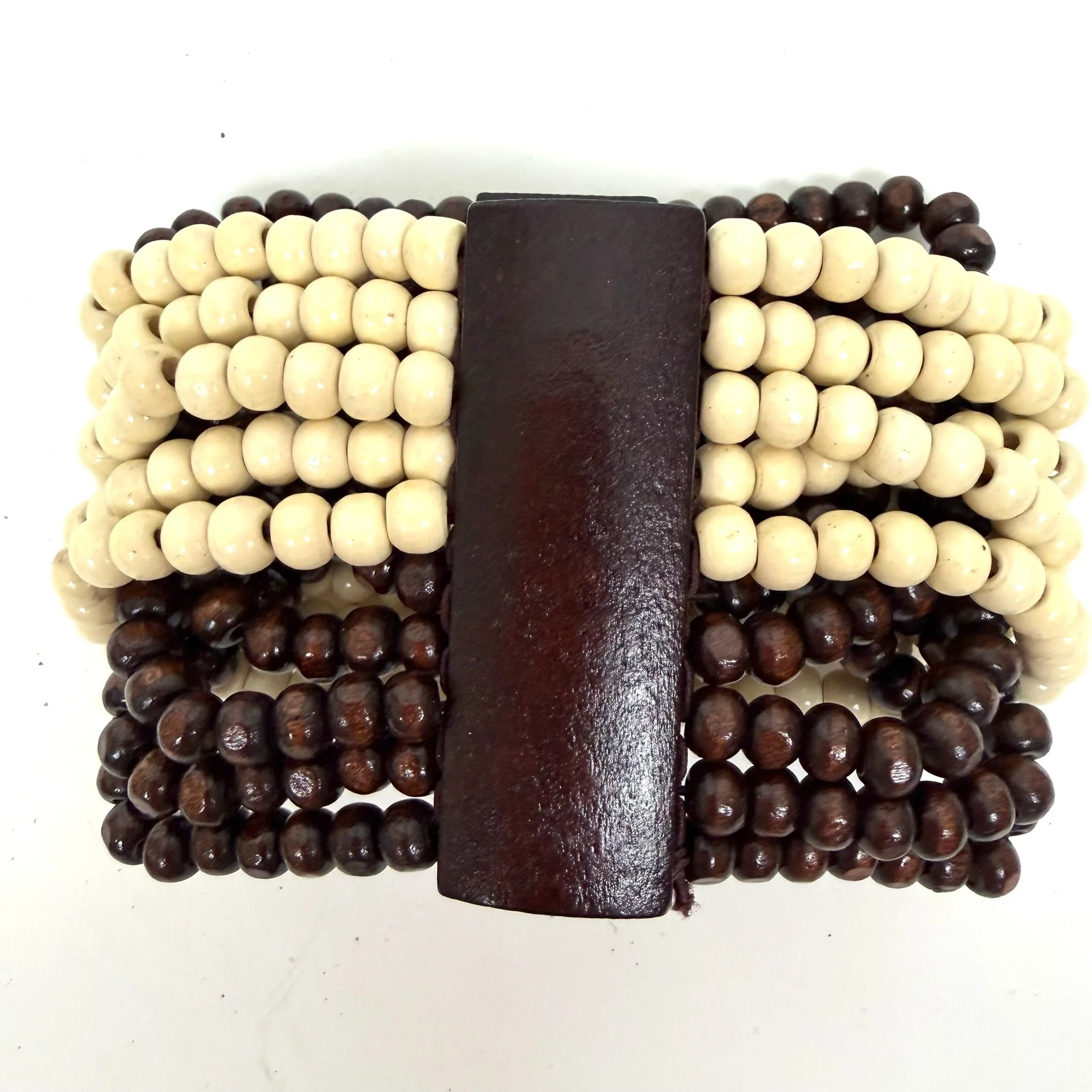 BEADED Bracelet Cream/Chocolate/Black