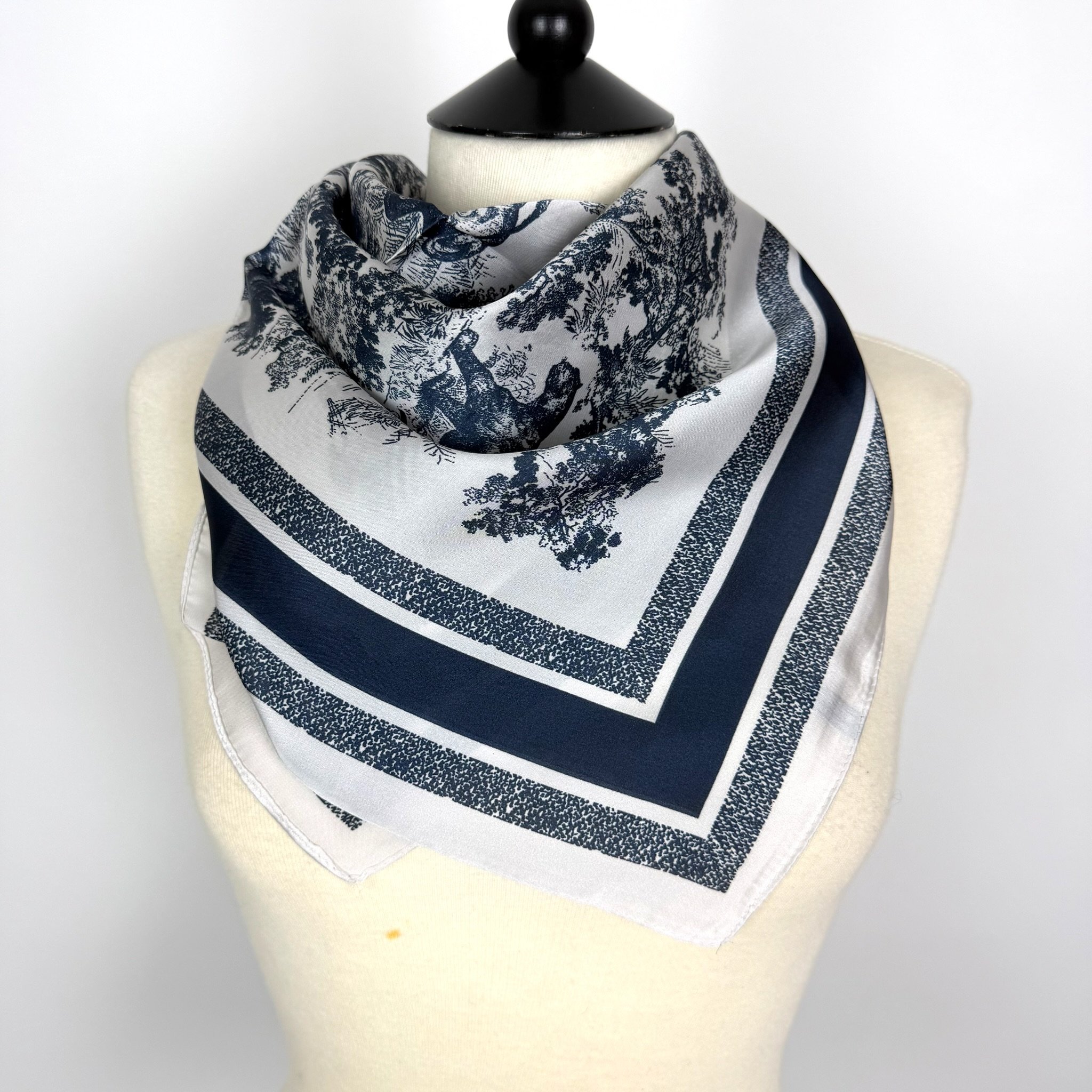 NECKERCHIEF Silk Square Scarf DENIM