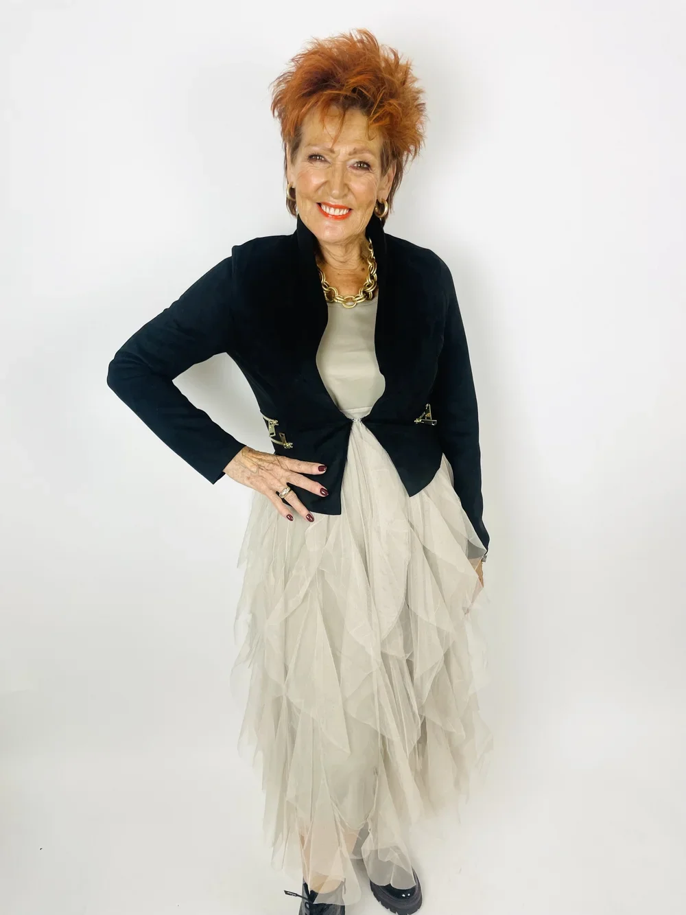 * DEBORAH Faux Suede Jacket