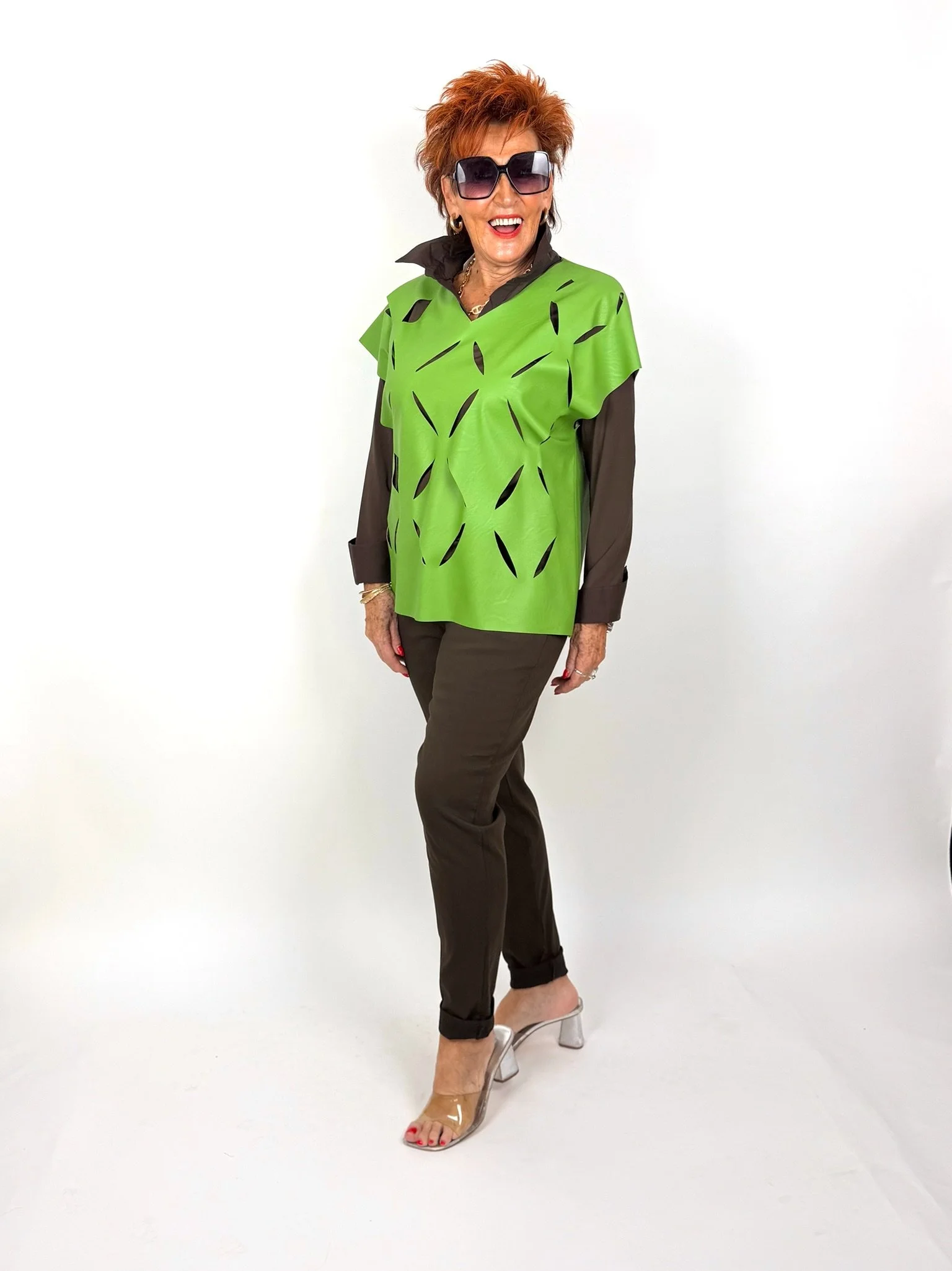 ROBIN Faux Leather Tank Top