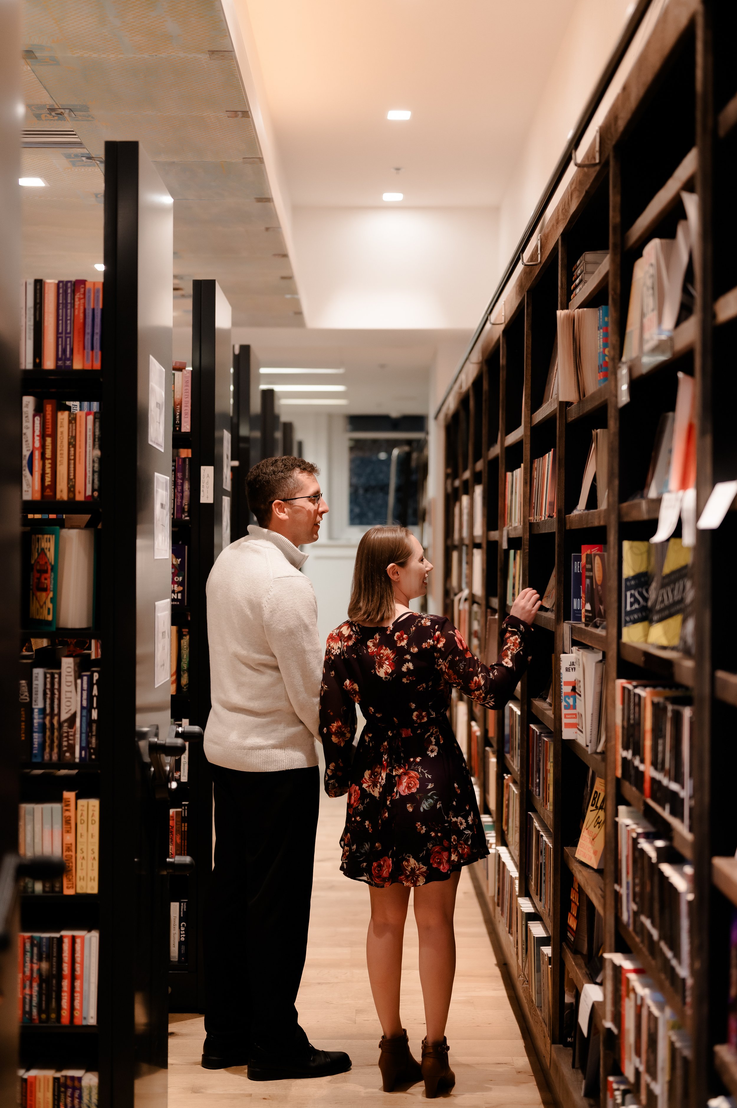 pittsburgh romantic bookstore engagement session_-5.jpg